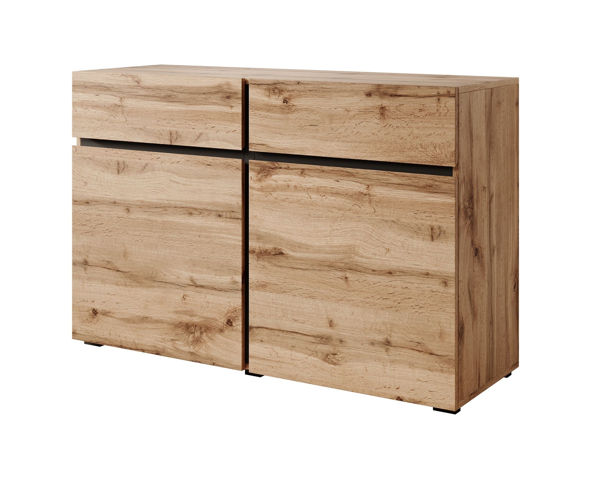 Cainan - Dressoir - Eiken/zwart - 119x40x78 cm