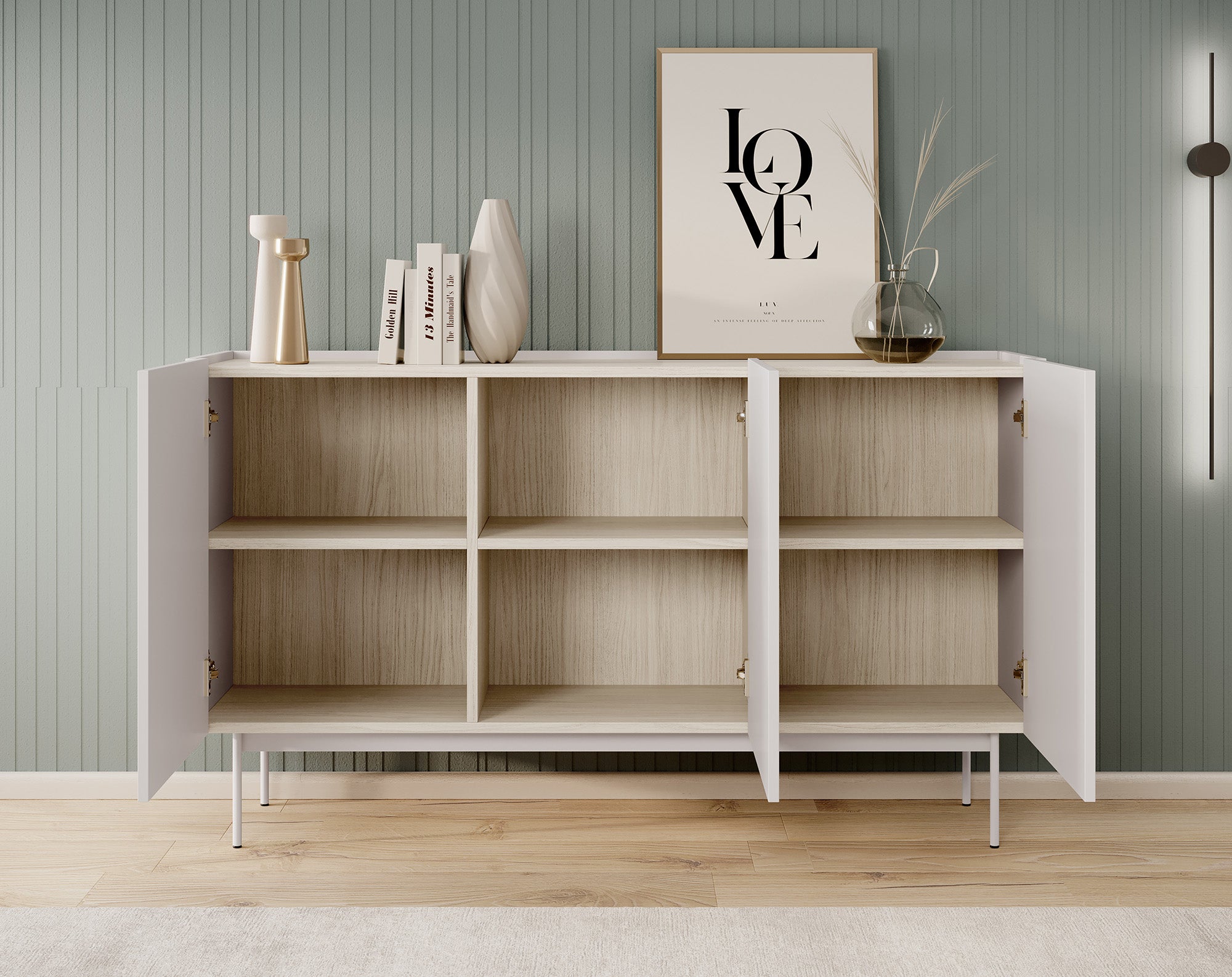 Calella - Dressoir - Beige - 144x37x83 cm