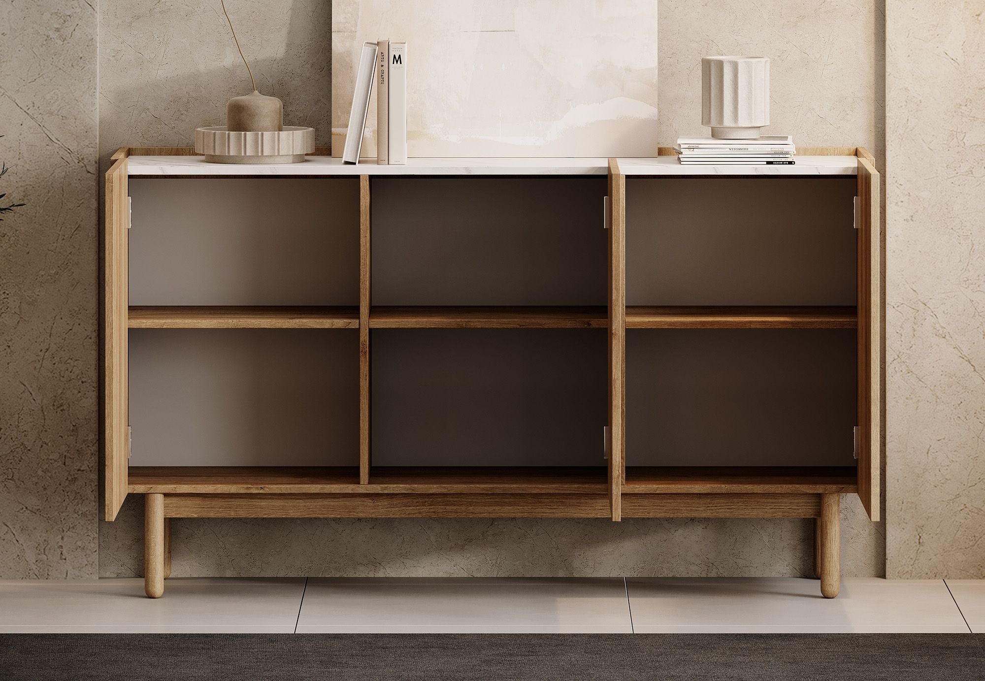 Cayenne 2 - Dressoir - Eiken - 144x37x83 cm