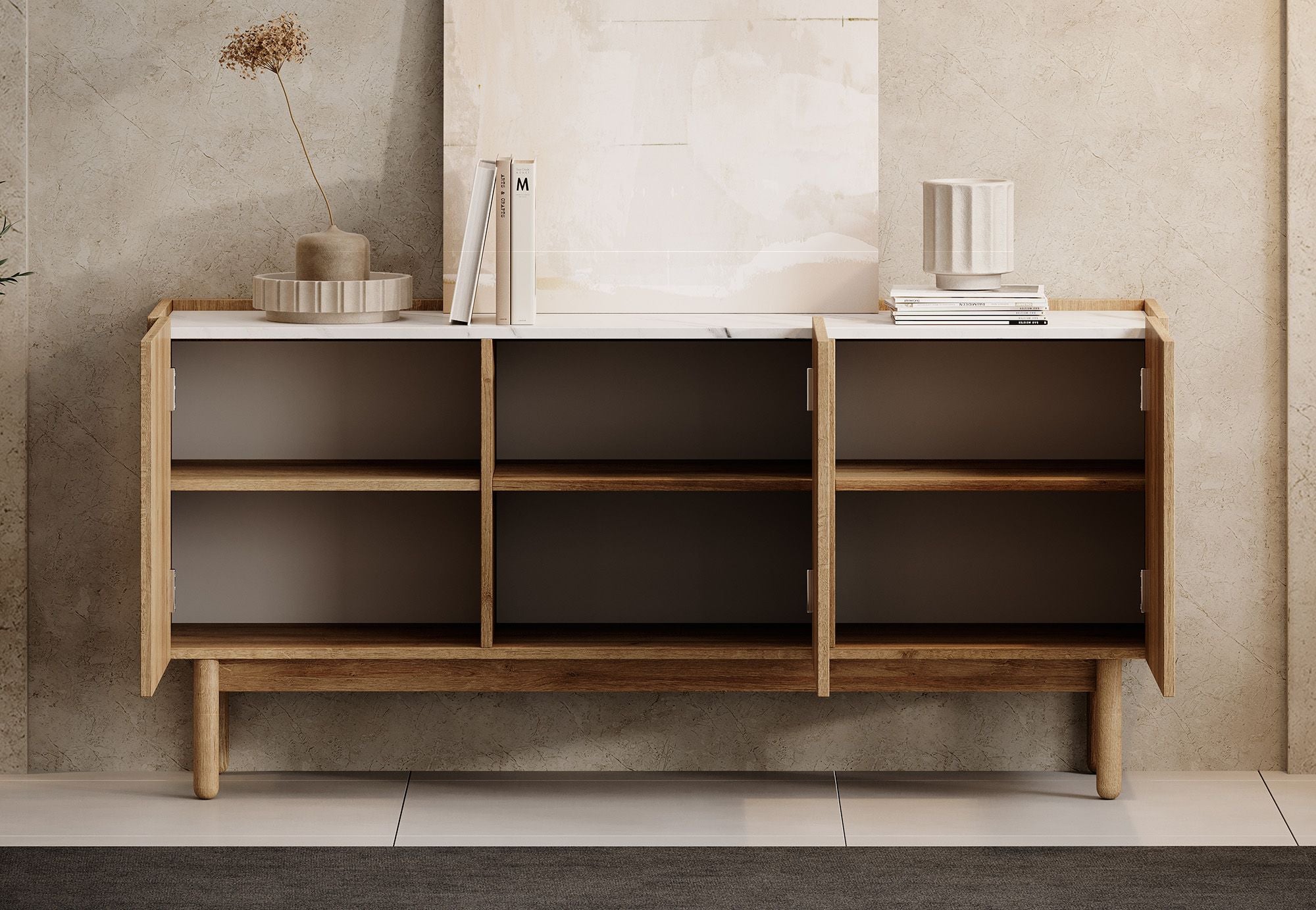 Cayenne - Dressoir - Eiken - 144x37x68 cm