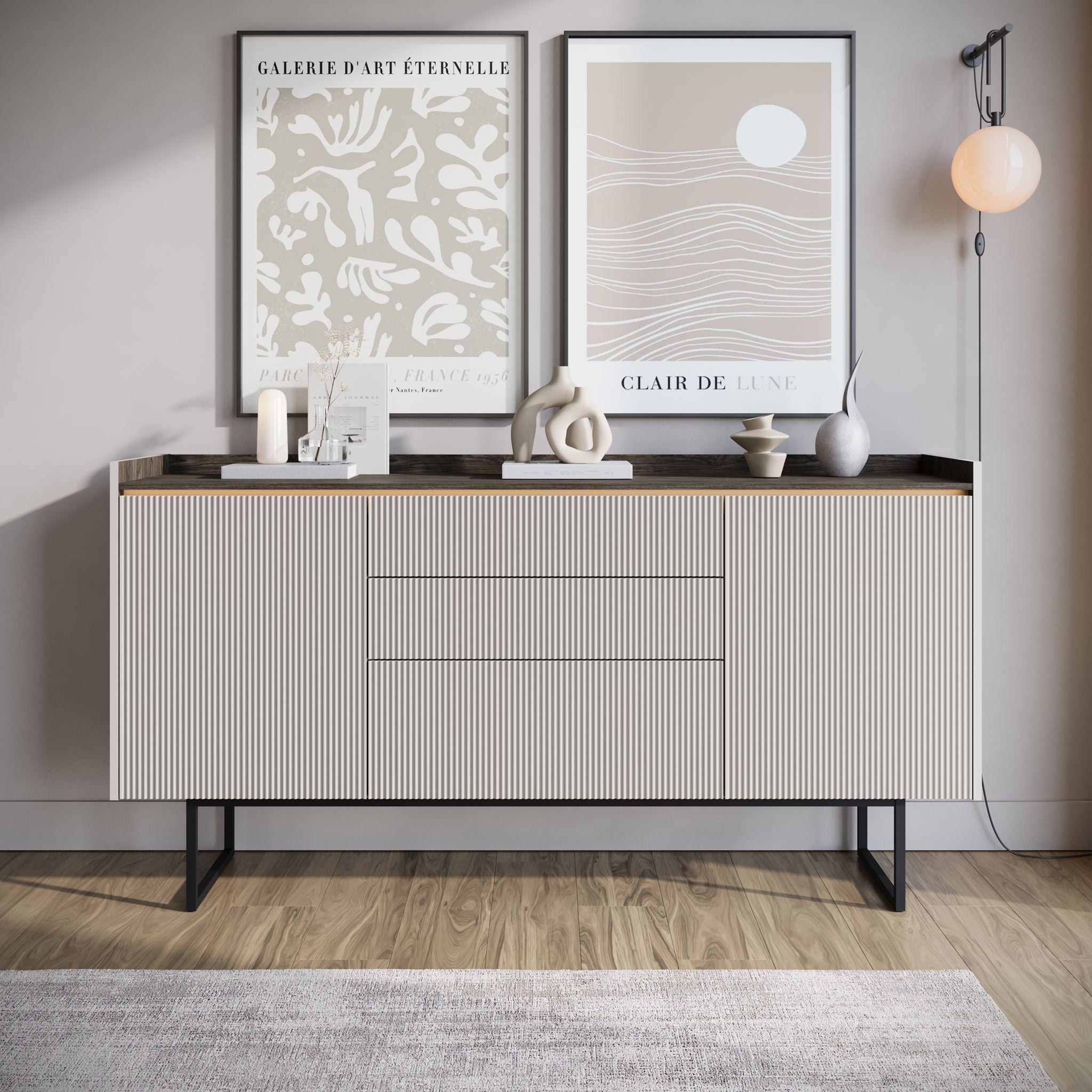 Linq - Dressoir - Beige - 166x40x86 cm