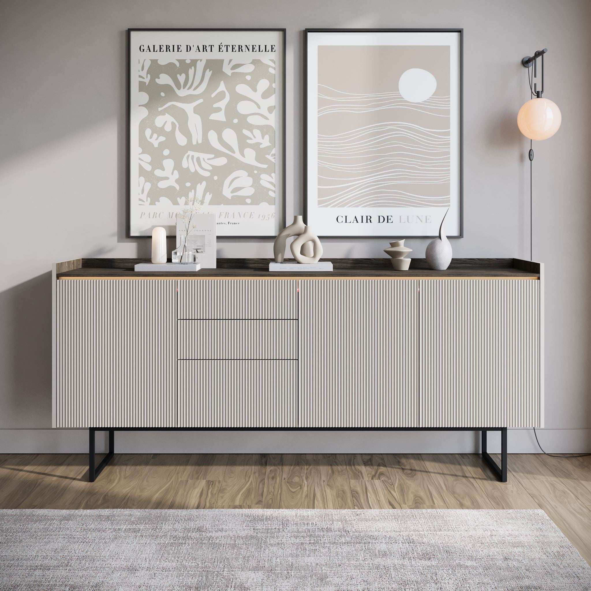 Linq - Dressoir - Beige - 192x40x86 cm