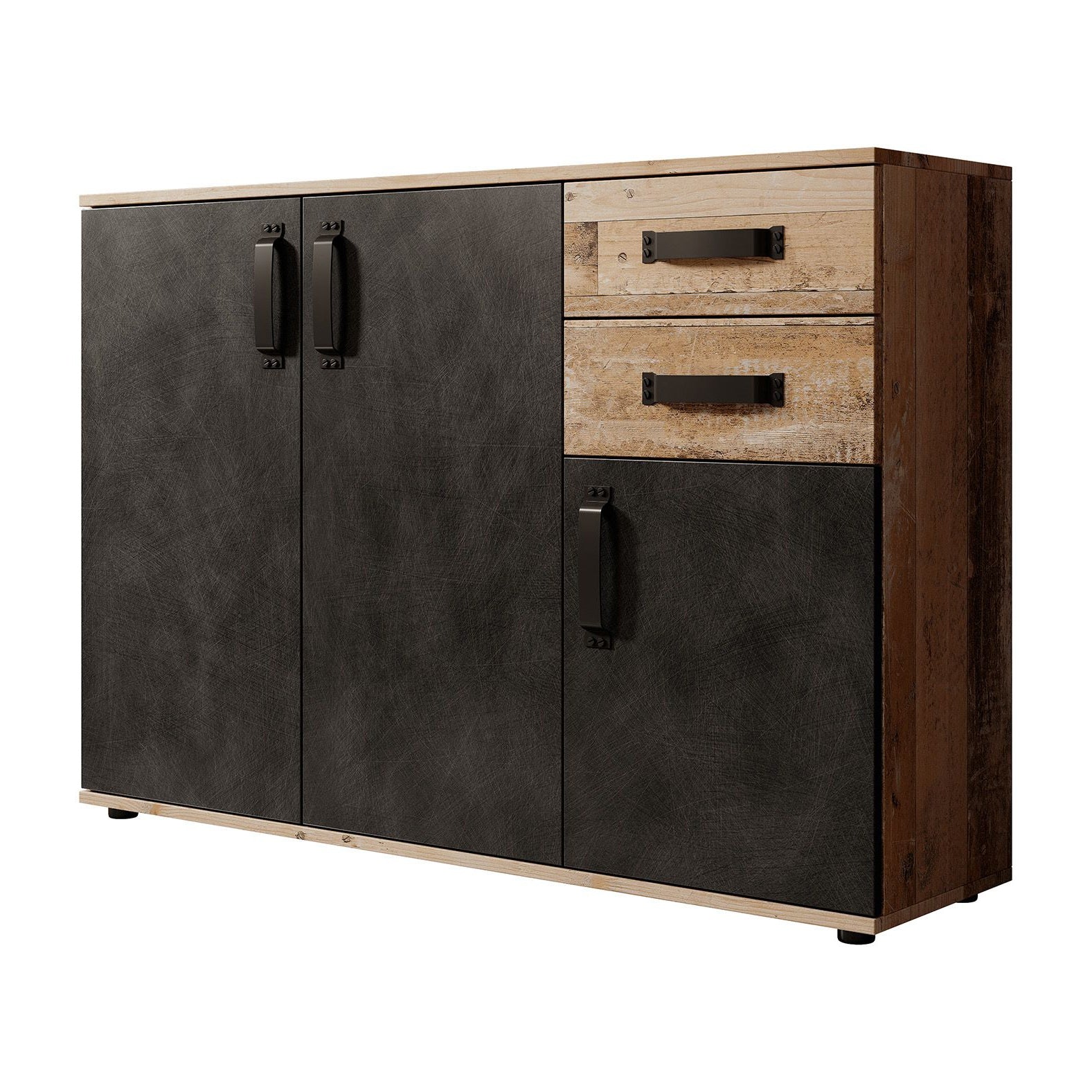 Montreal 2 - Dressoir - Grijs - Old wood - 120x32x83 cm