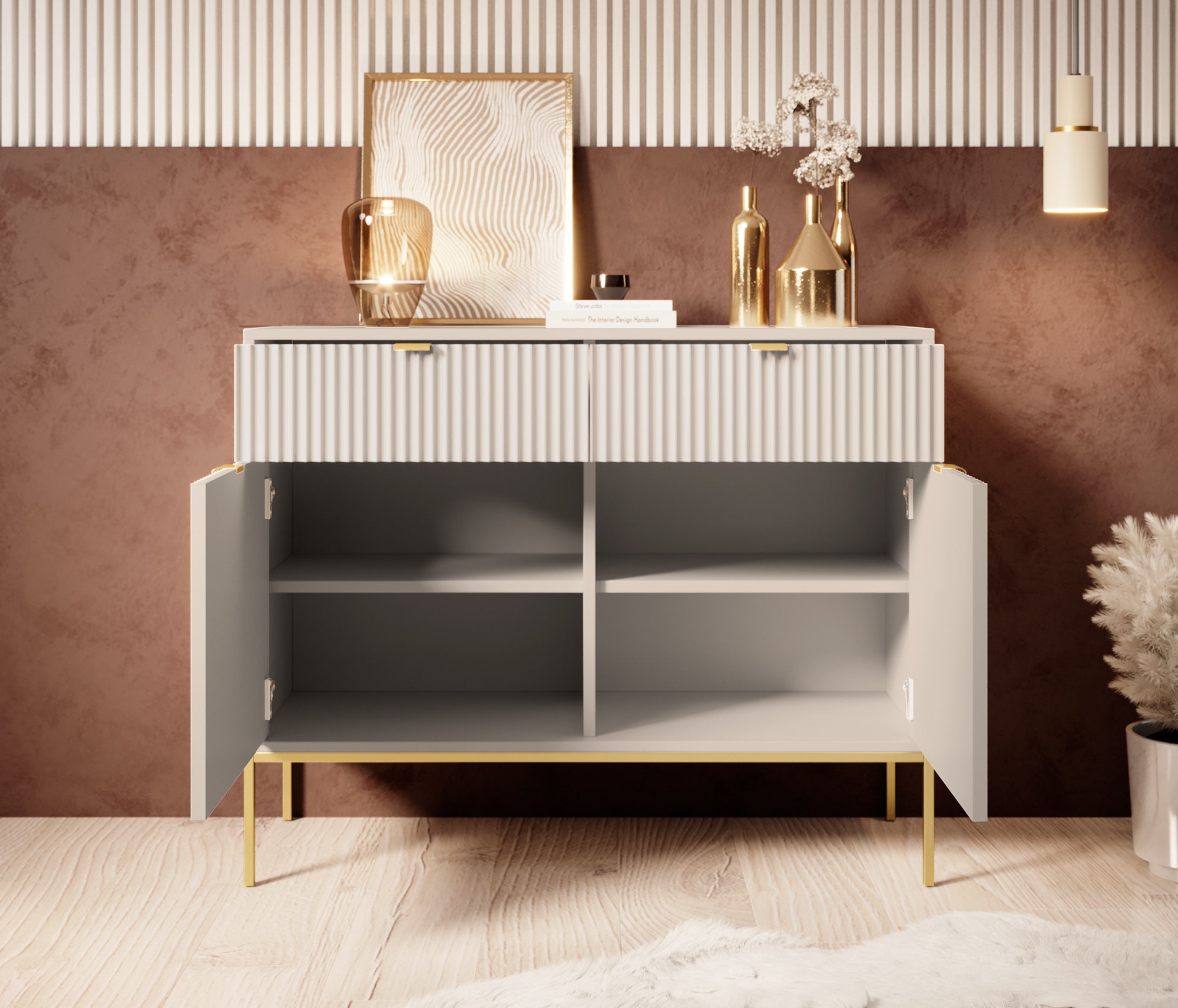 Navil 2 - Dressoir - Beige - 104x39x83 cm