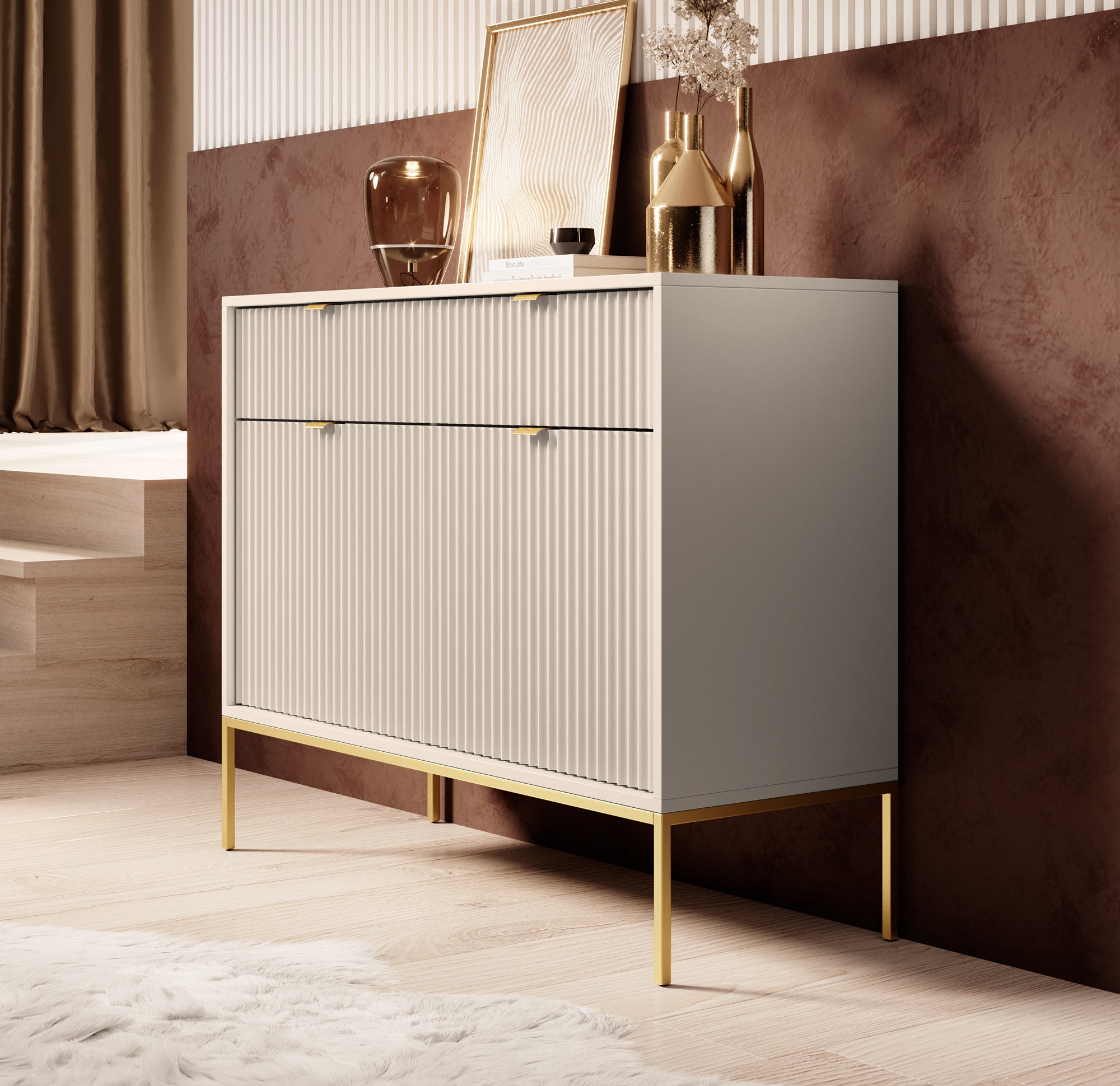 Navil 2 - Dressoir - Beige - 104x39x83 cm