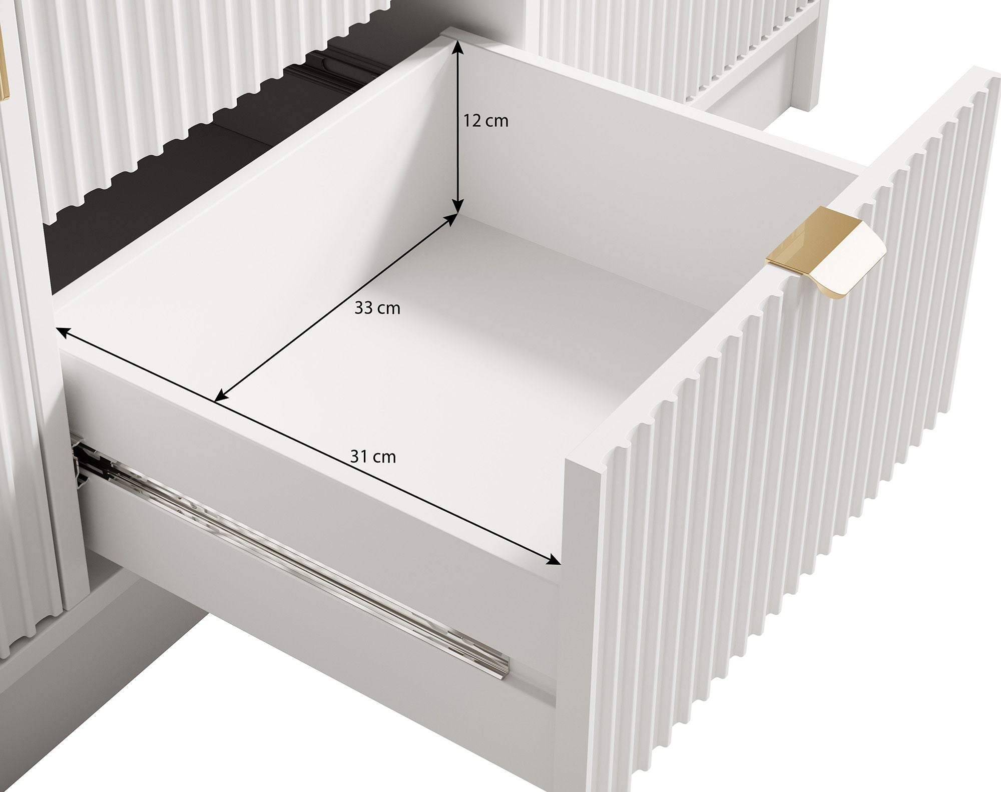 Tavares - Dressoir - Wit - 118x40x75 cm