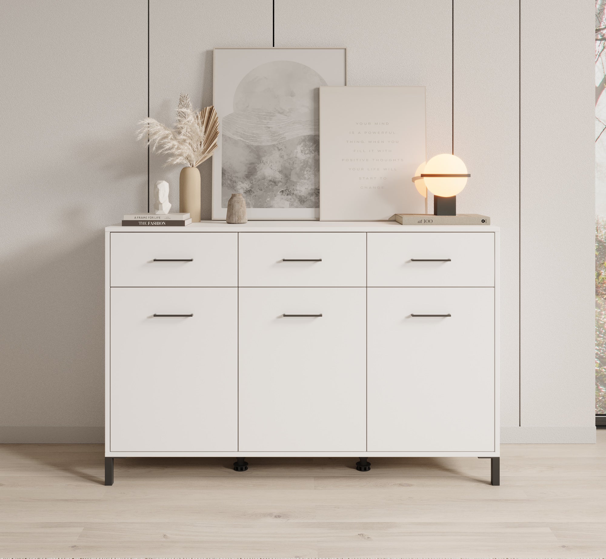 Vidor 2 - Dressoir - Wit - 138x40x90 cm