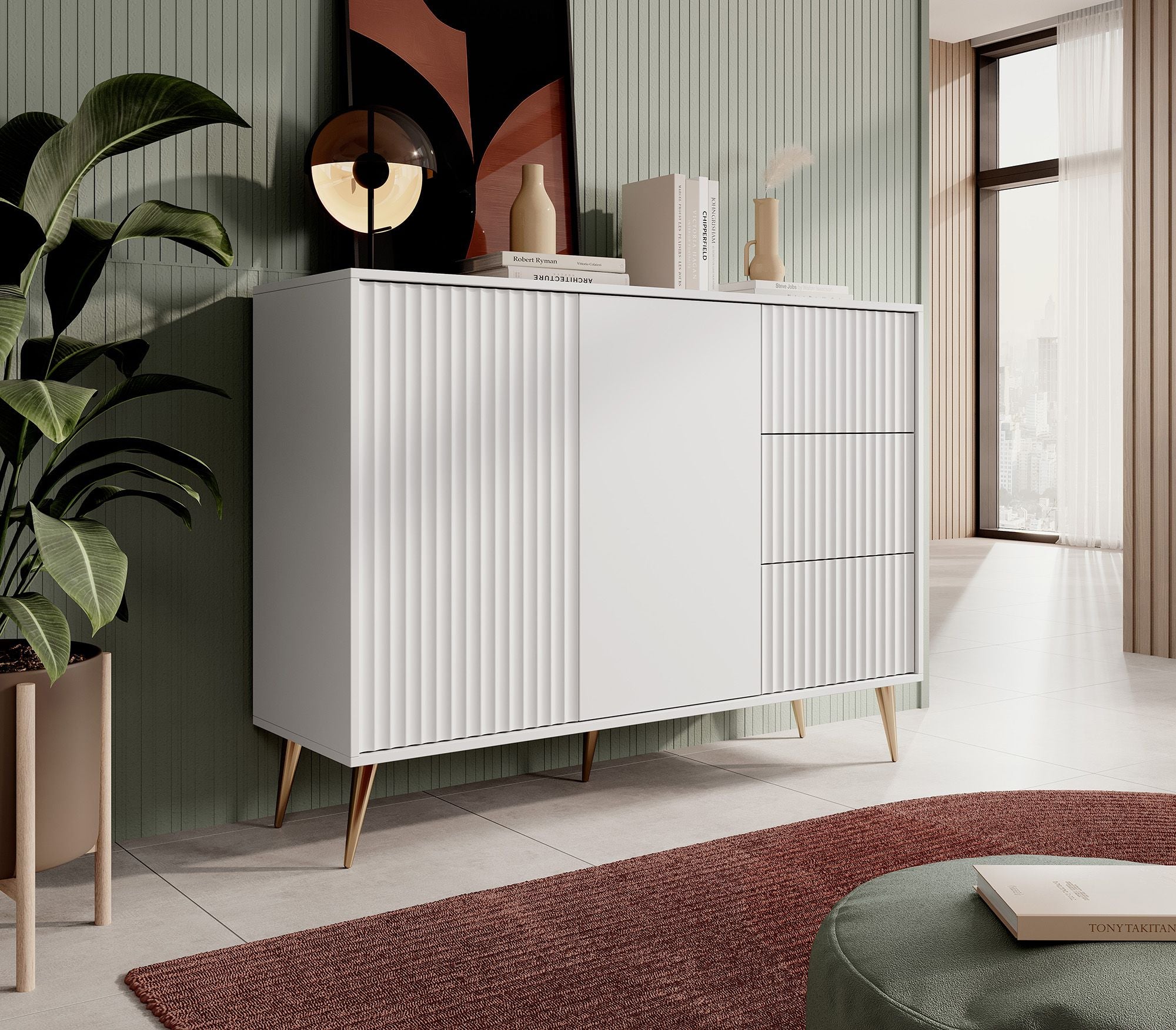 Winq - Dressoir - Wit - 135x40x98 cm