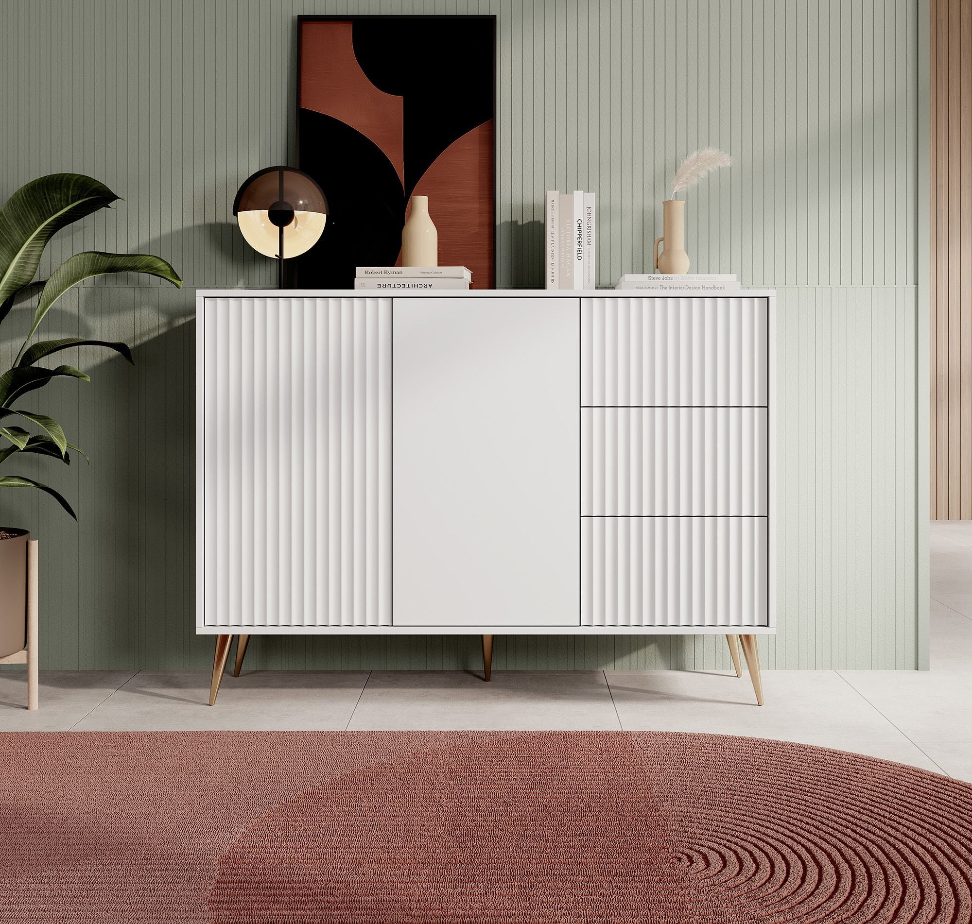 Winq - Dressoir - Wit - 135x40x98 cm