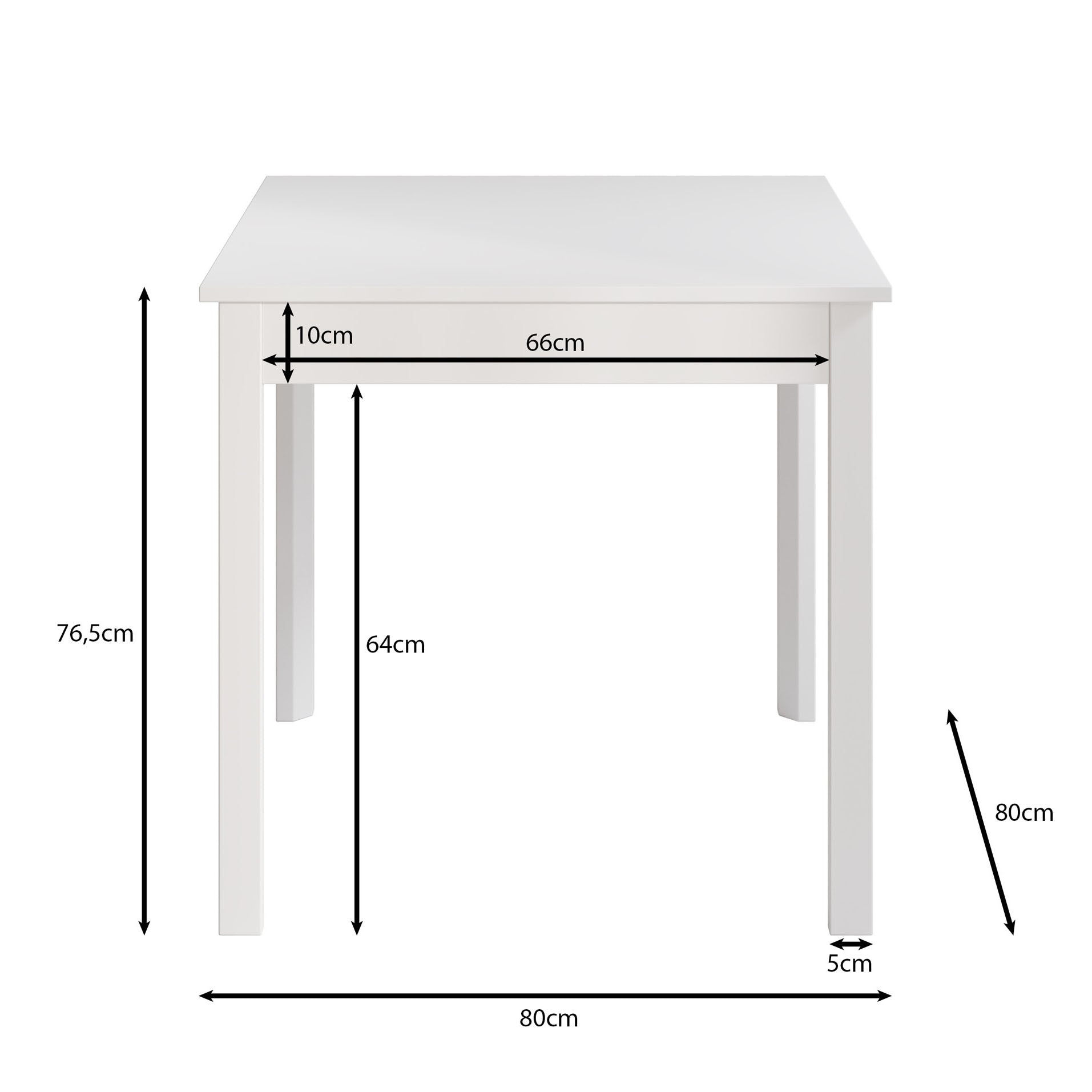 Steve - Eetkamertafel - Eiken - 80x80x77 cm