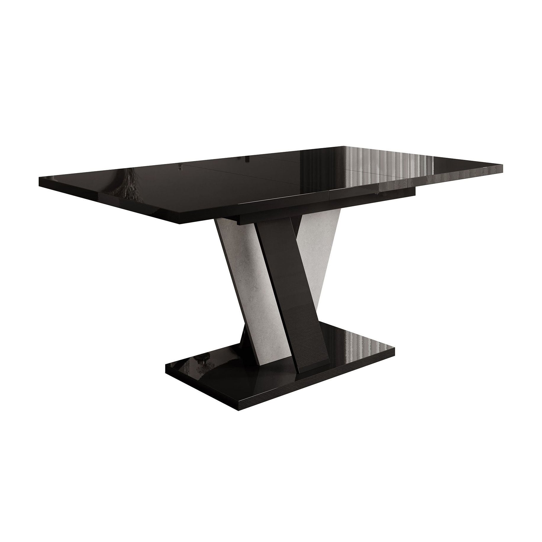 Velluto - Eetkamertafel - Zwart/betonlook - 120x90x75 cm