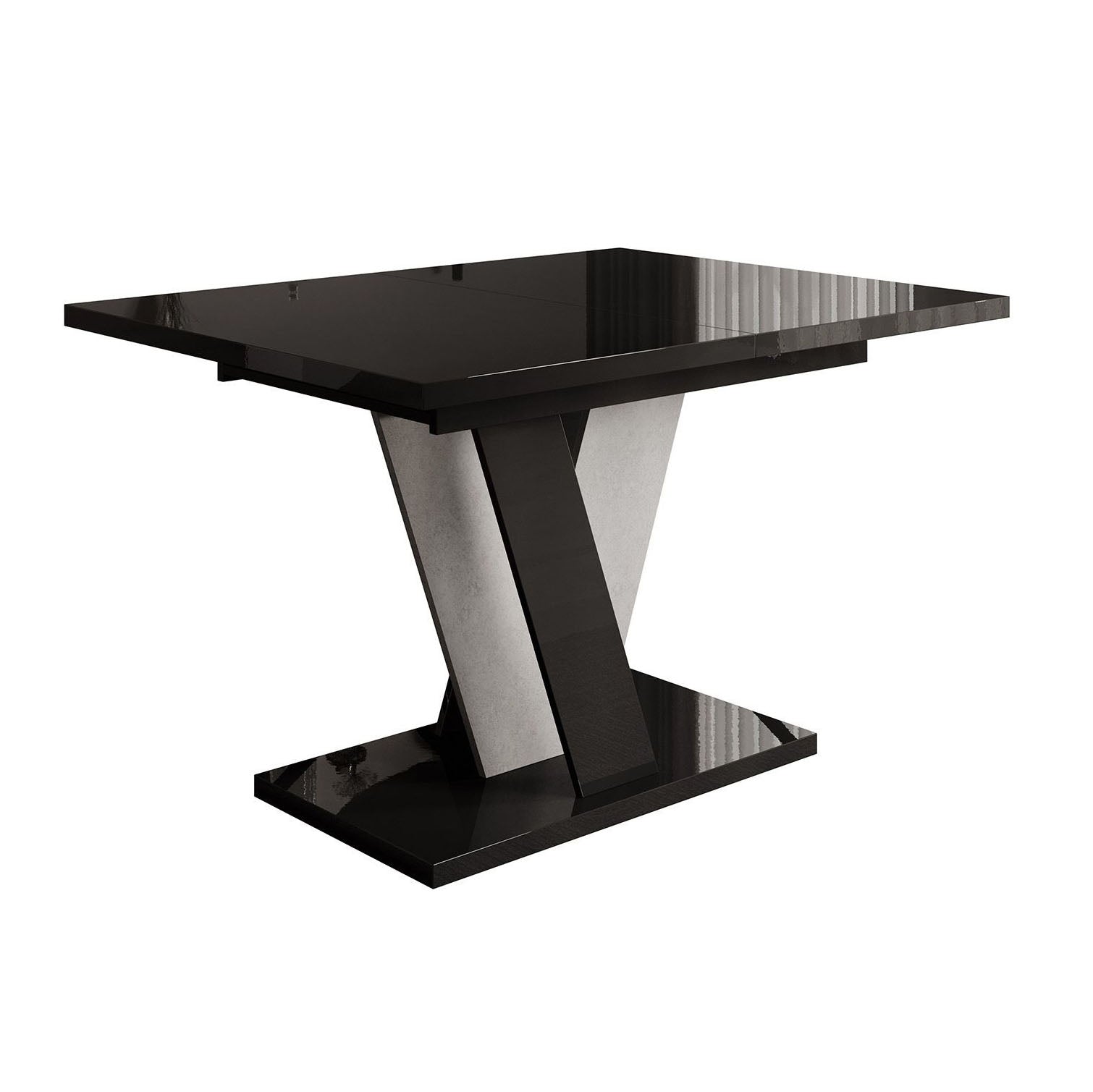 Velluto - Eetkamertafel - Zwart/betonlook - 120x90x75 cm