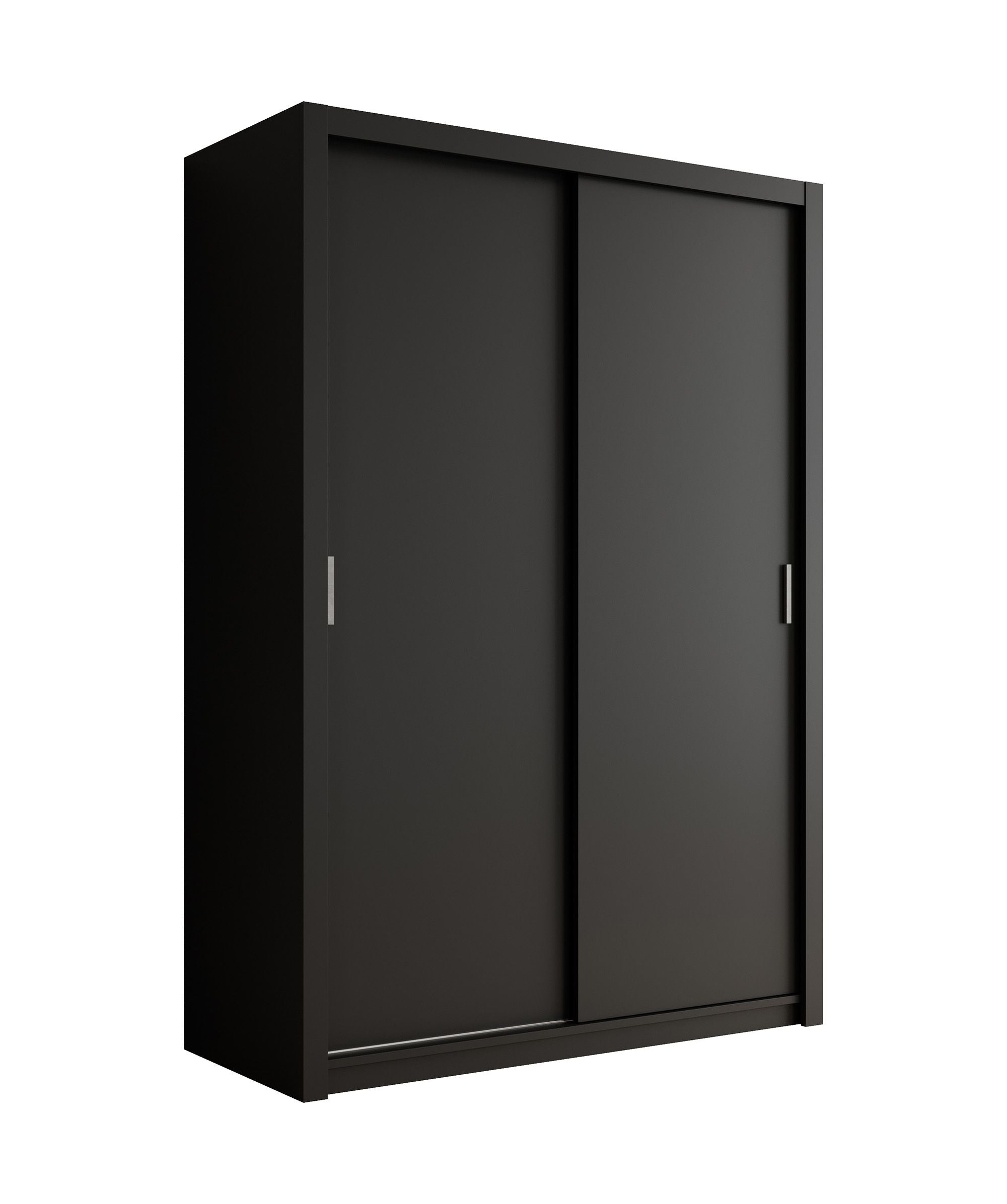 Blake - Kledingkast met schuifdeuren - Zwart - 150x62x215 cm