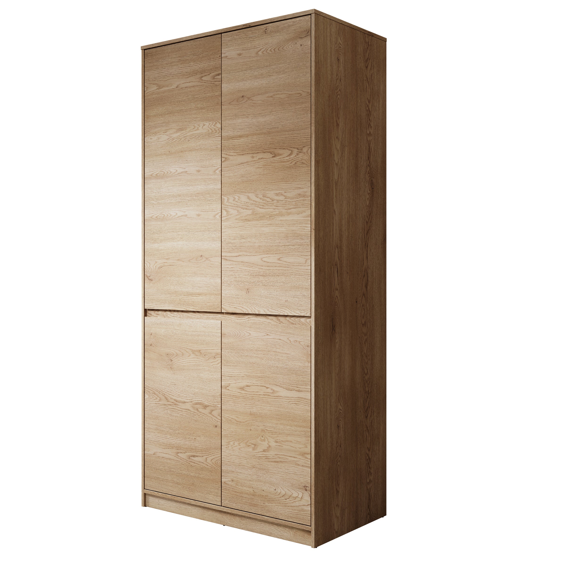Cuarto - Kledingkast 4-deurs - Eiken - 91x52x198 cm
