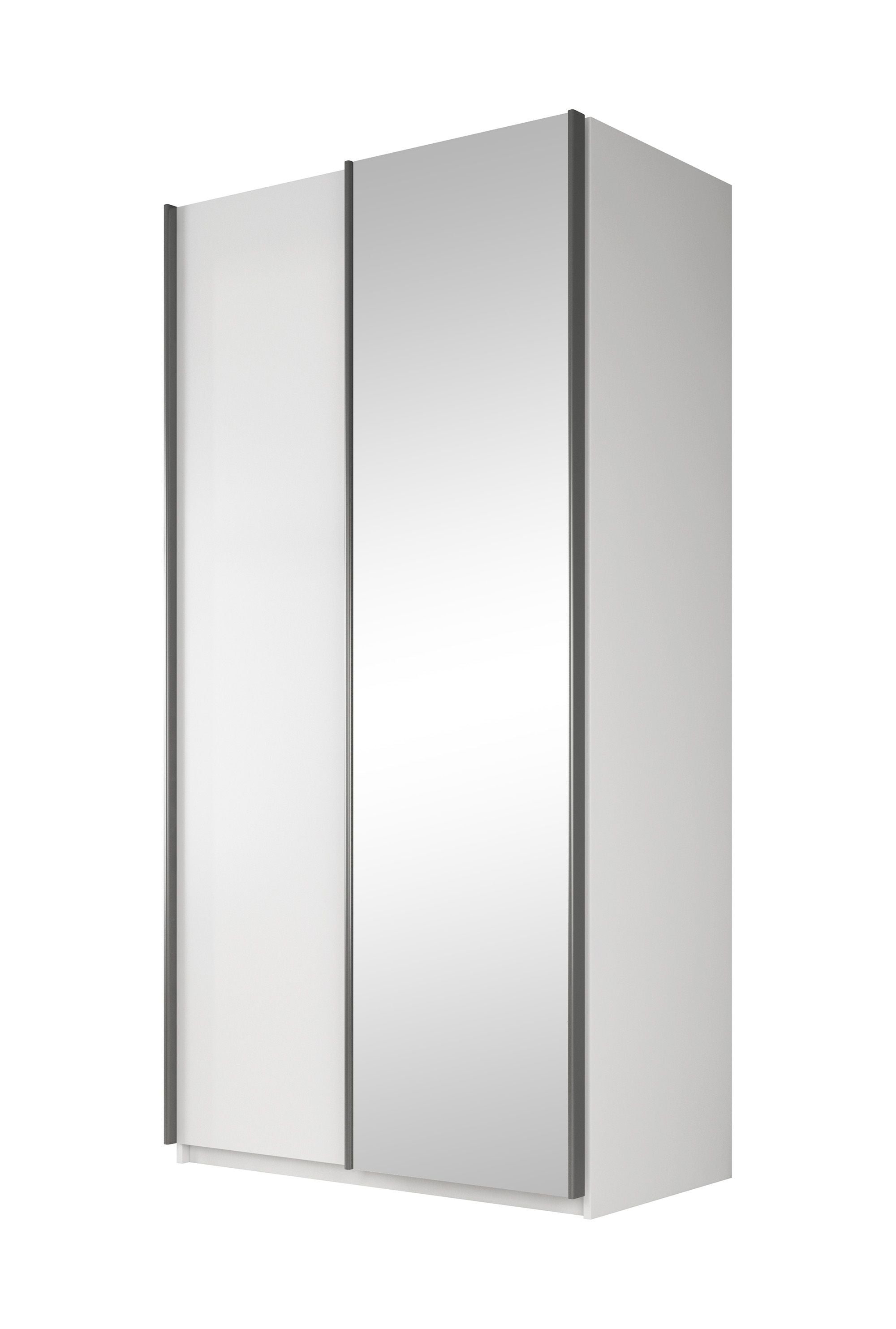 Rocky - Kledingkast met schuifdeuren - Wit - 100x64x216 cm