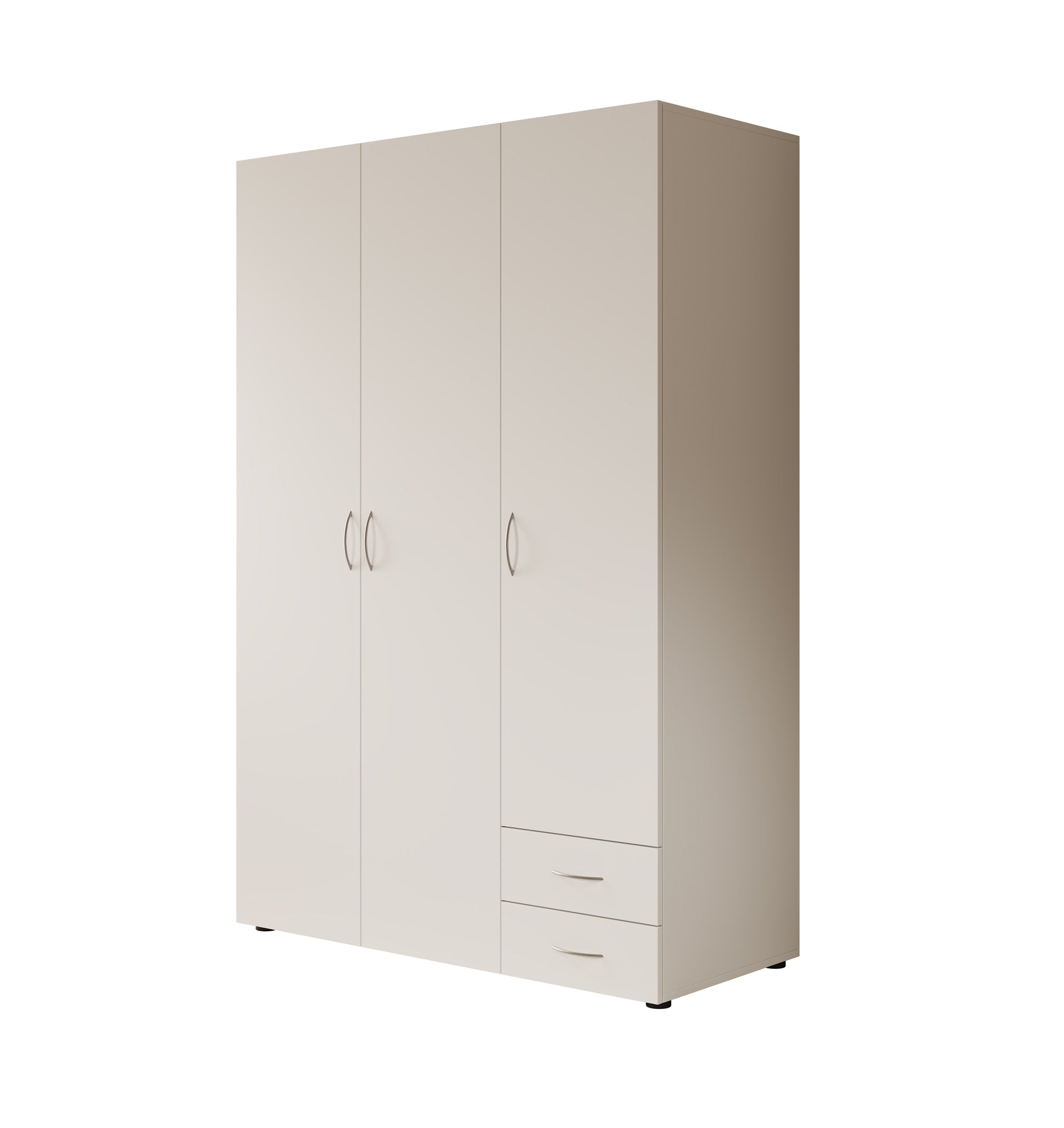 Serra - Kledingkast 3-deurs - Wit - 120x51x177 cm