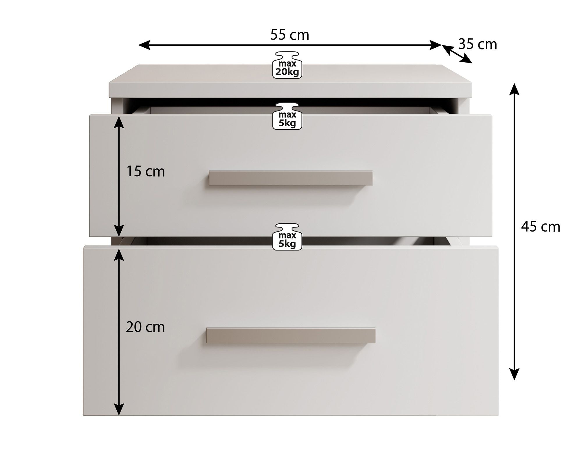 Blake - Nachtkastje - Wit