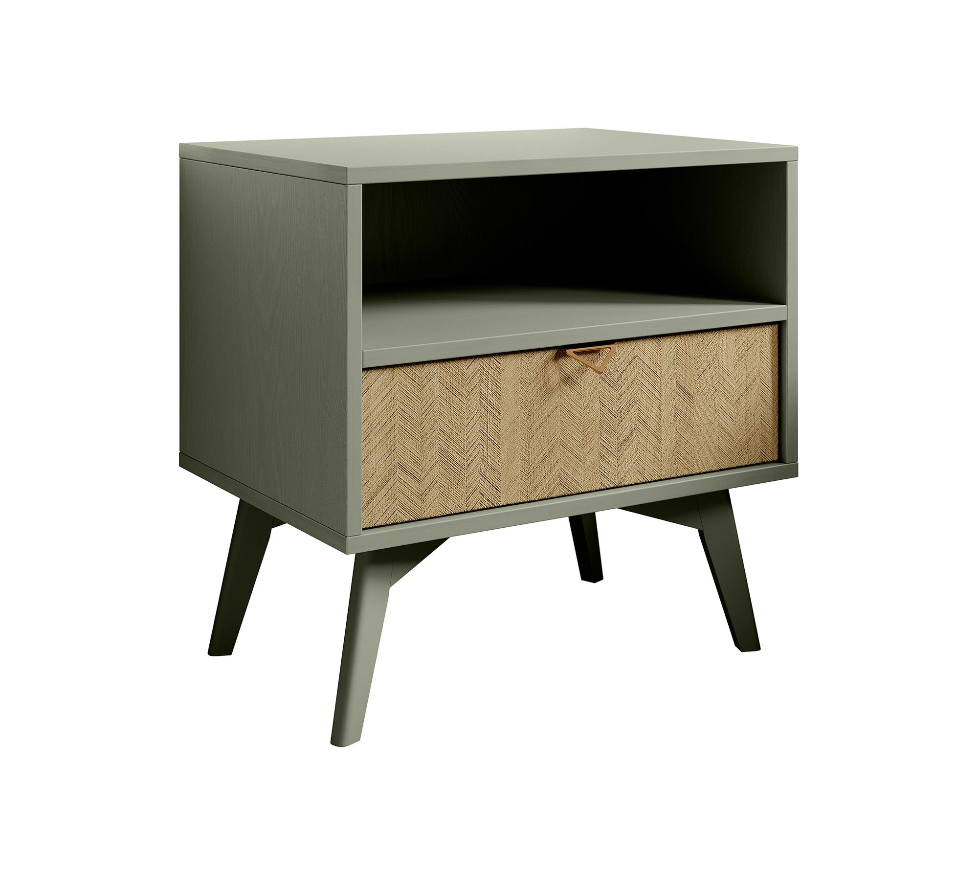 Essence - Nachtkastje - Groen/licht eiken