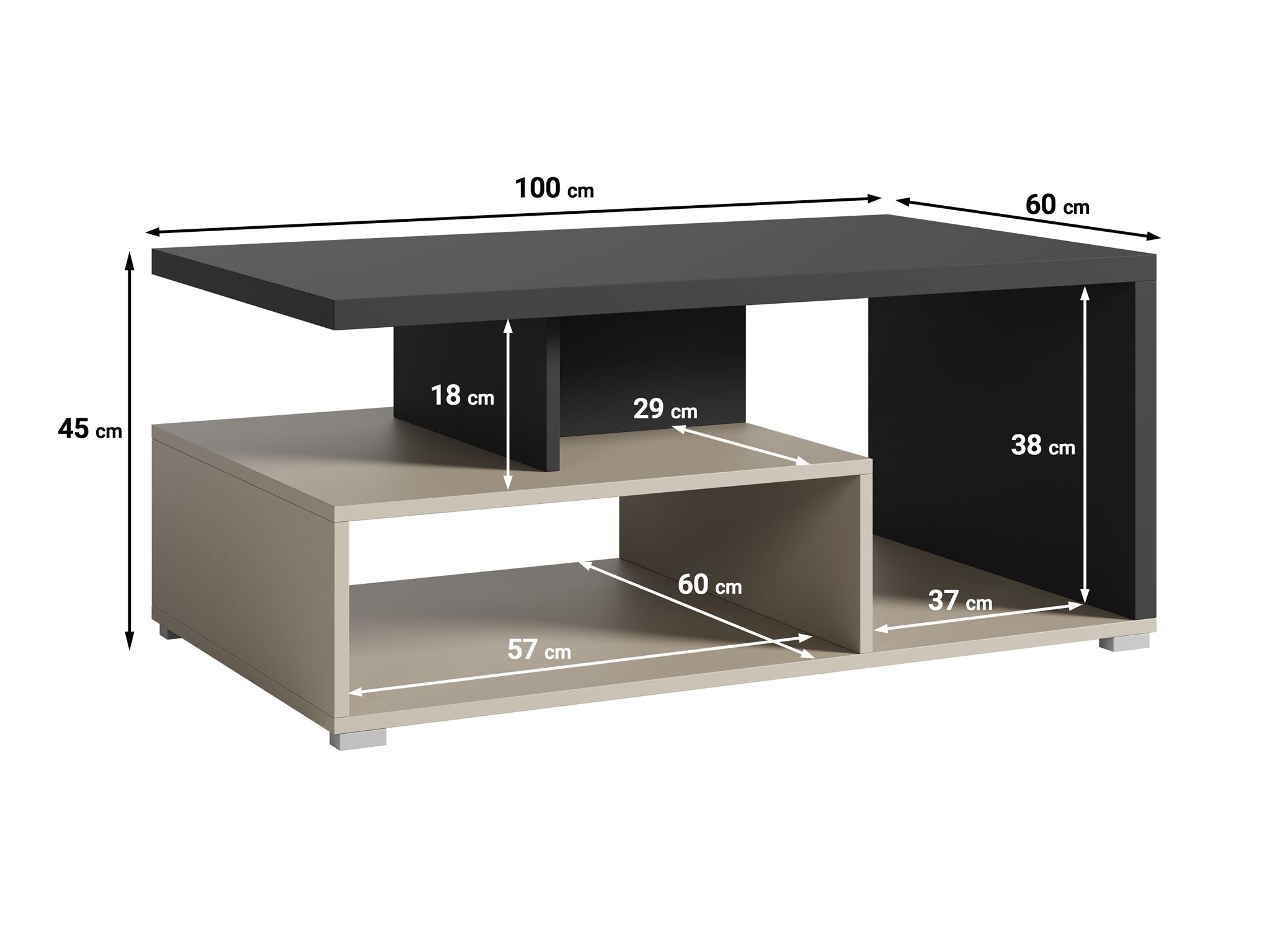 Sekai - Salontafel - Antraciet