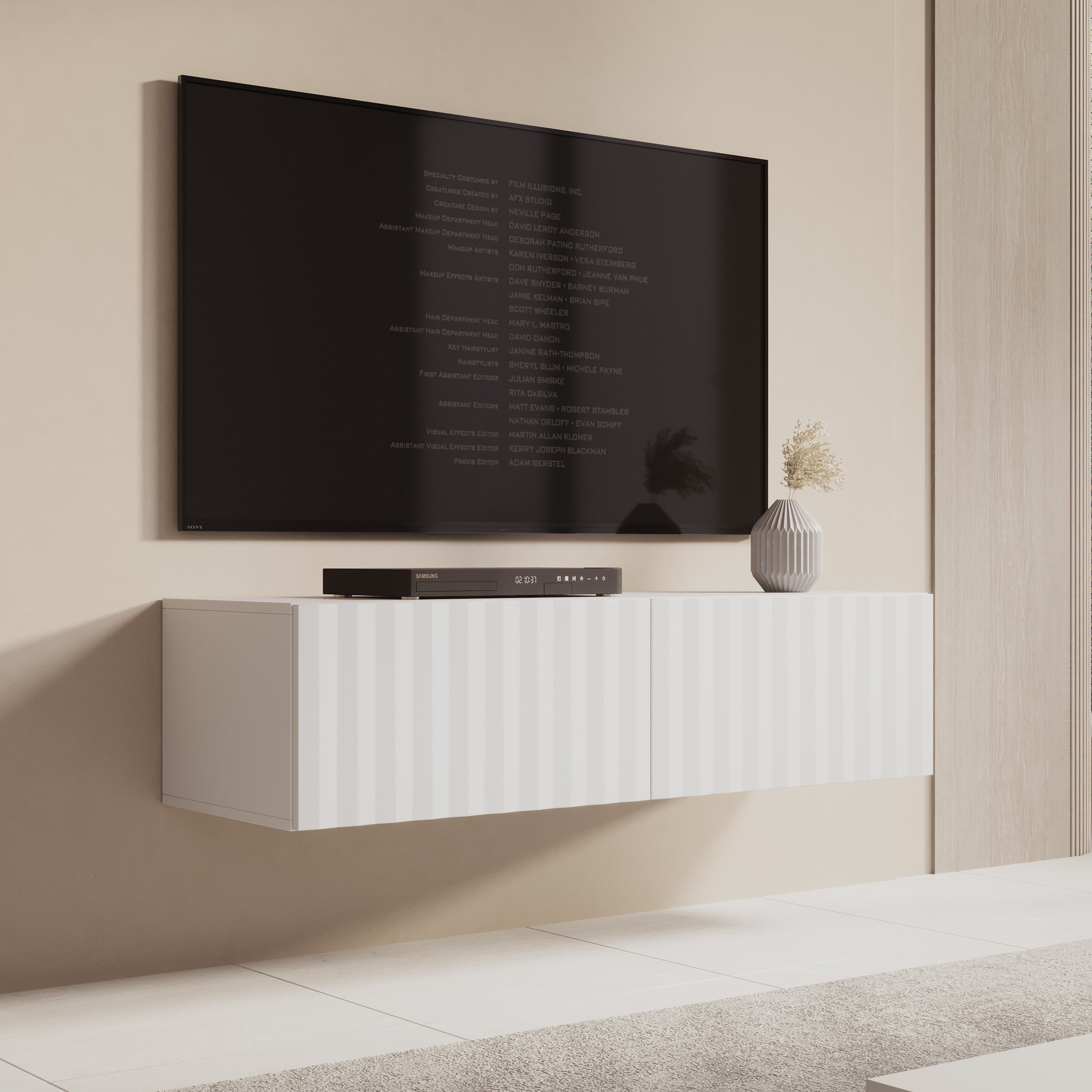 Angelina - TV-Meubel - Wit - 128 cm