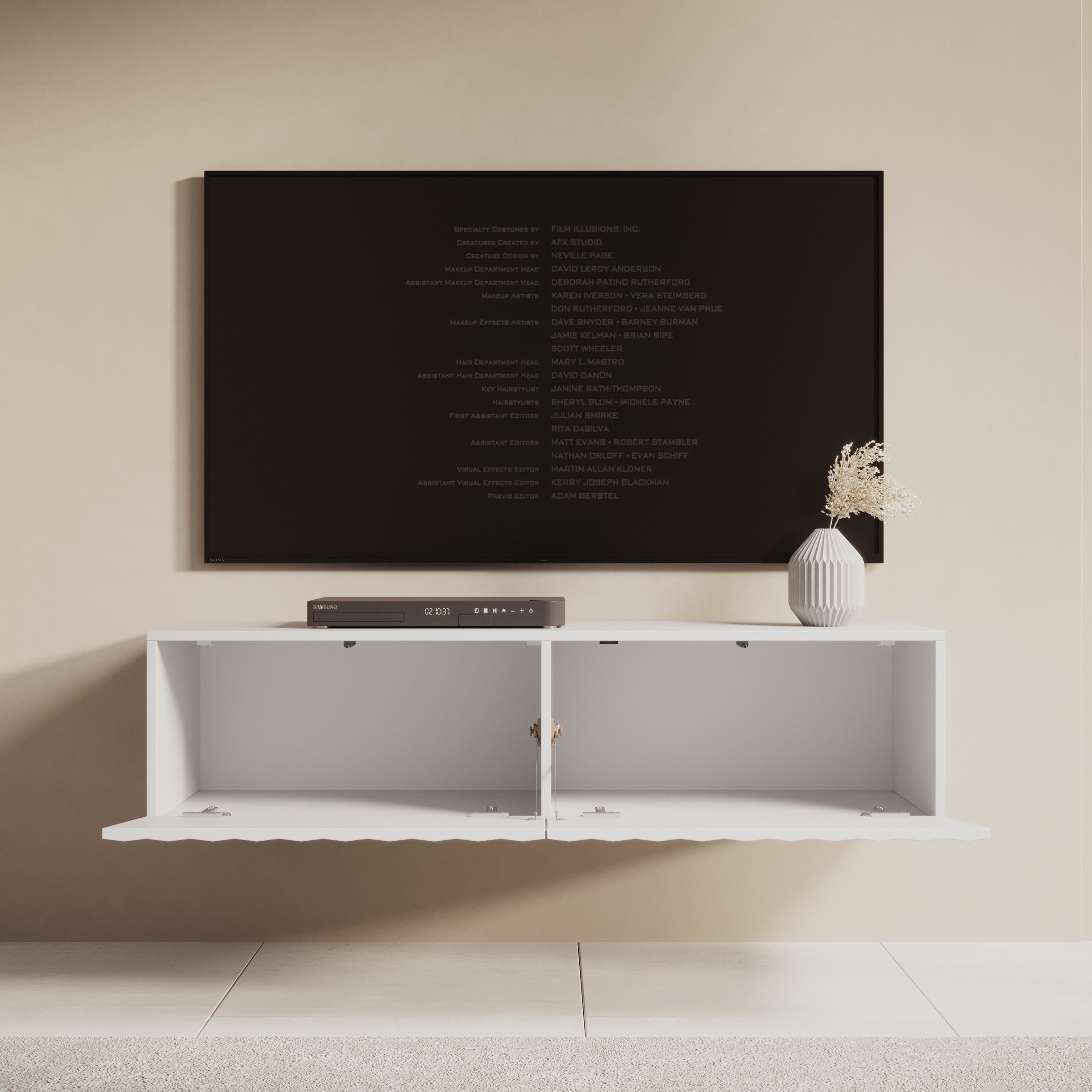 Angelina - TV-Meubel - Wit - 128 cm