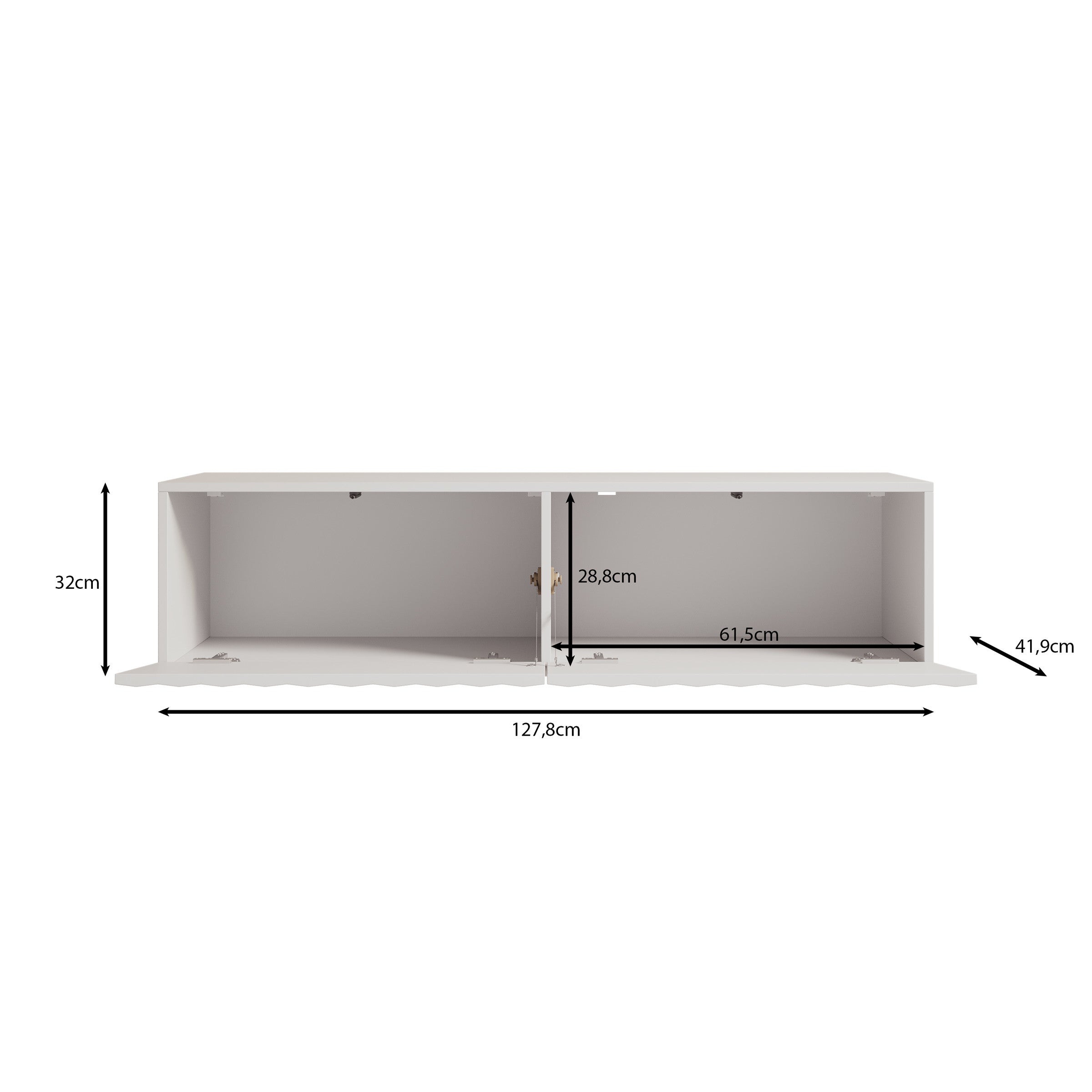 Angelina - TV-Meubel - Wit - 128 cm