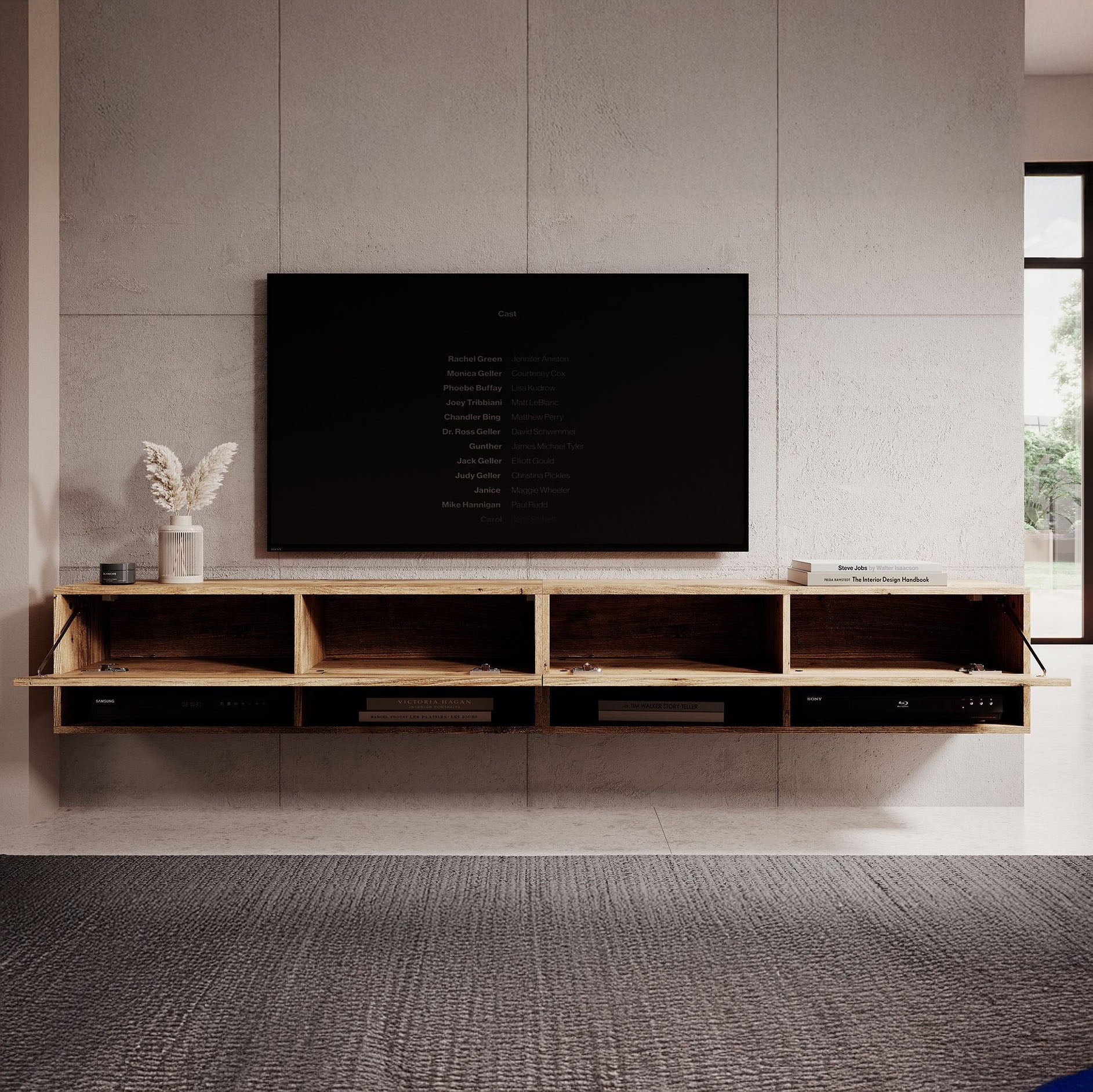 Asino - TV-Meubel  - Kastanje - 200 cm