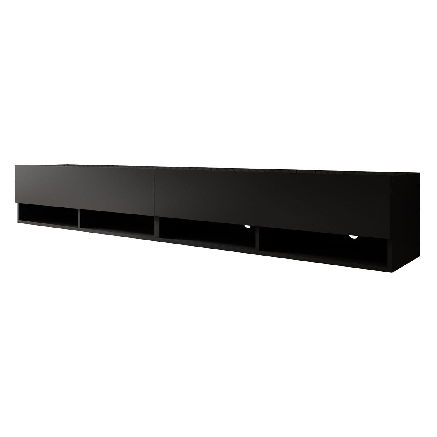 Asino - TV-Meubel  - Mat zwart - 200 cm