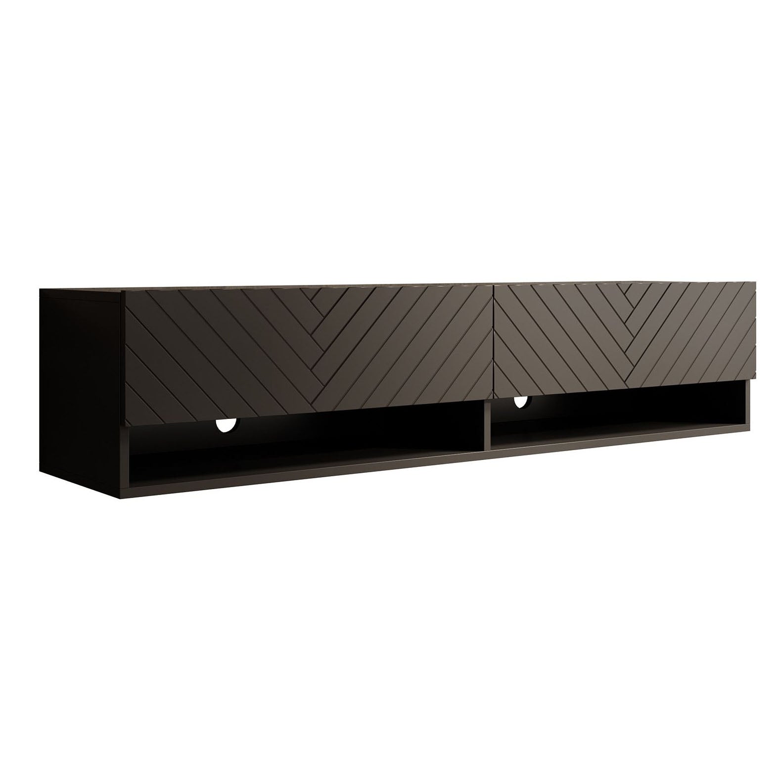 Asino - TV-Meubel  - Zwart visgraat - 140 cm