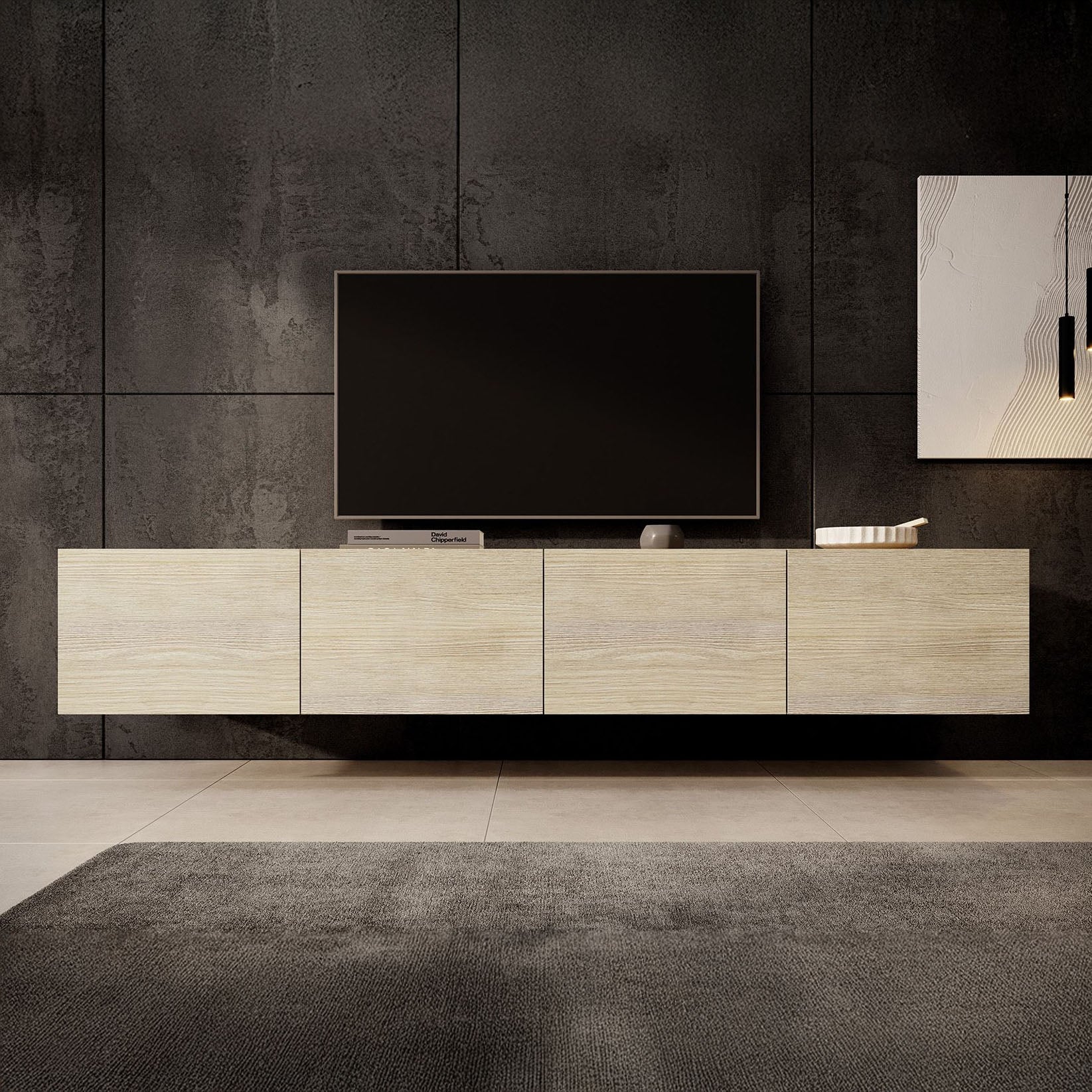 Calabas - TV-Meubel met 4 deuren - Eiken - 200 cm