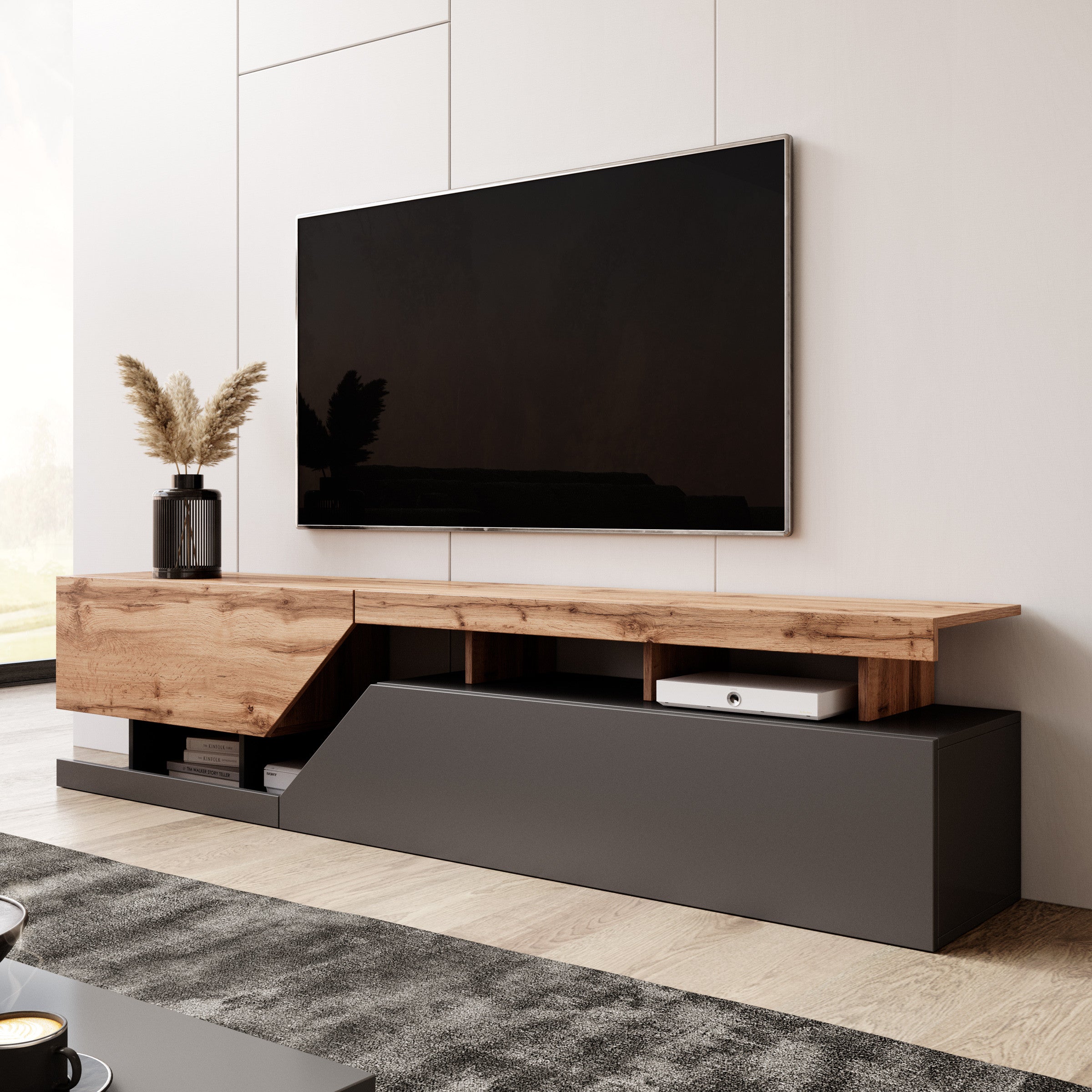 Canberra - TV-Meubel - Eiken/antraciet