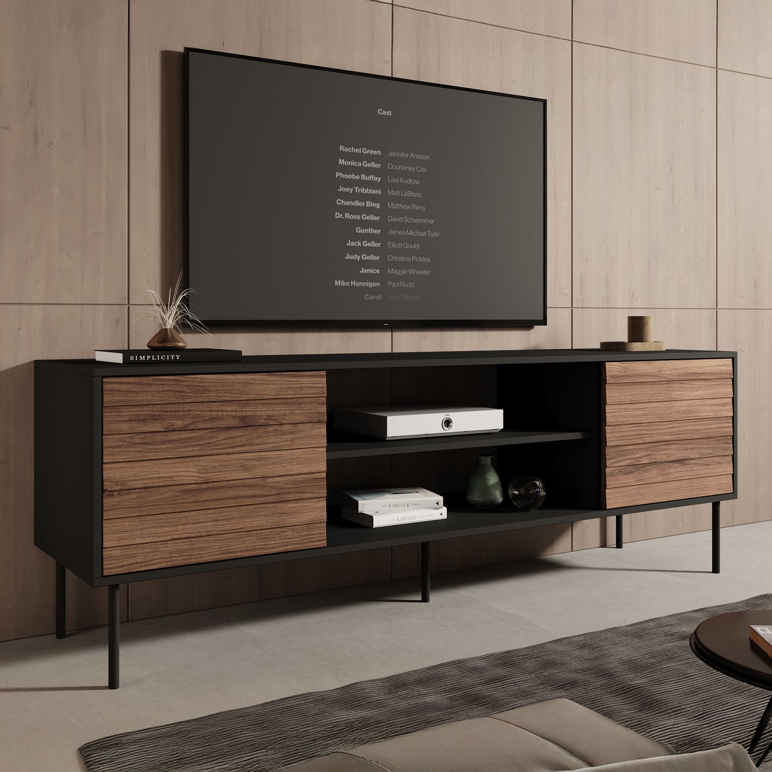 OLIVIBED 180 cm tv-kast, tv-meubel met rotan laden en deuren, tv-tafel voor 80 inch tv, tv-meubel voor woonkamer en slaapkamer, bruin, 180 x 35 x 44 cm OLIVIBED 180 cm tv-kast, tv-meubel met rotan laden en deuren, tv-tafel voor 80 inch tv, tv-meubel voor woonkamer en slaapkamer, bruin, 180 x 35 x 44 cm