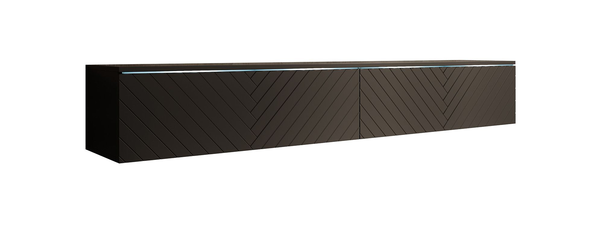 Dixon - TV-Meubel - Zwart visgraat - 180 cm