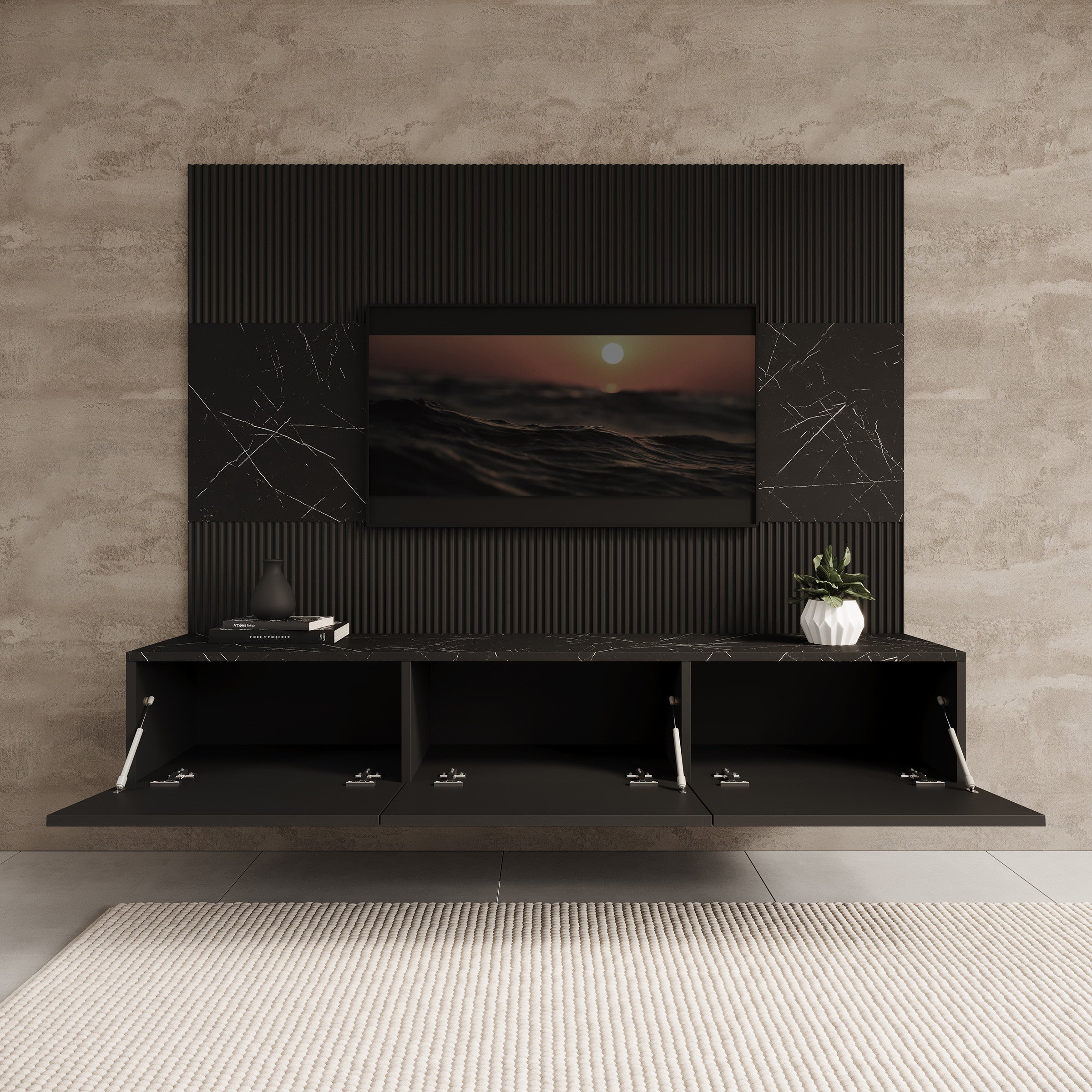 Dominic - TV-Meubel - Zwart