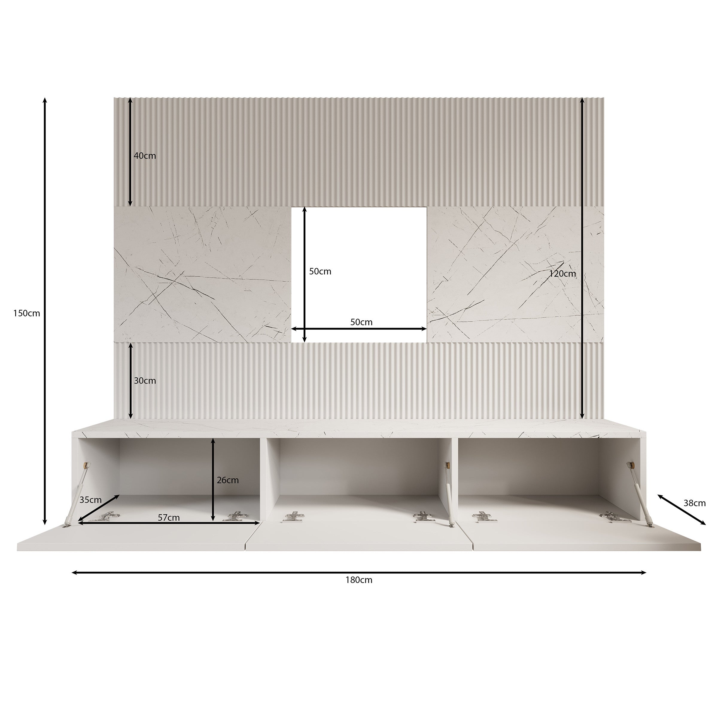 Dominic - TV-Meubel - Zwart