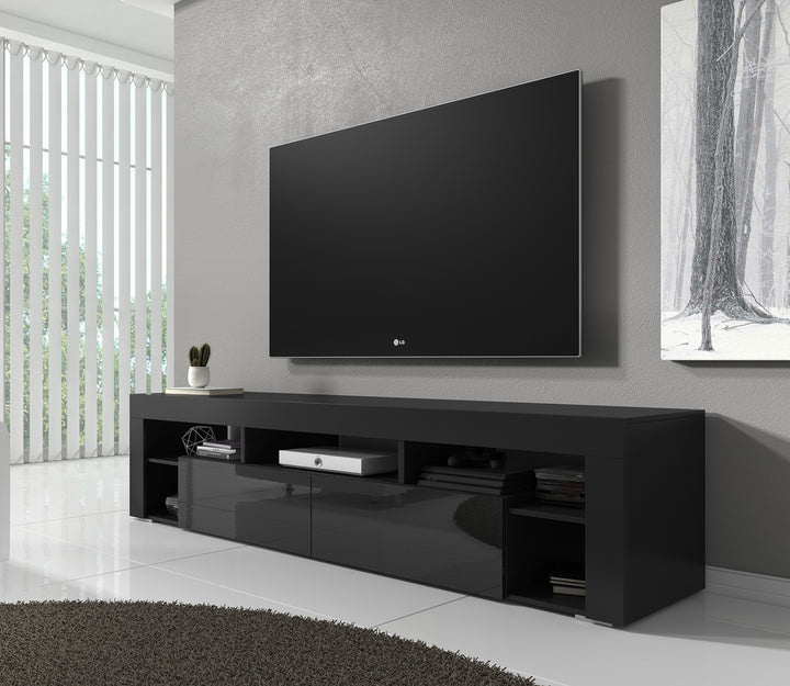 Fancy - TV-Meubel - Zwart - 200 cm