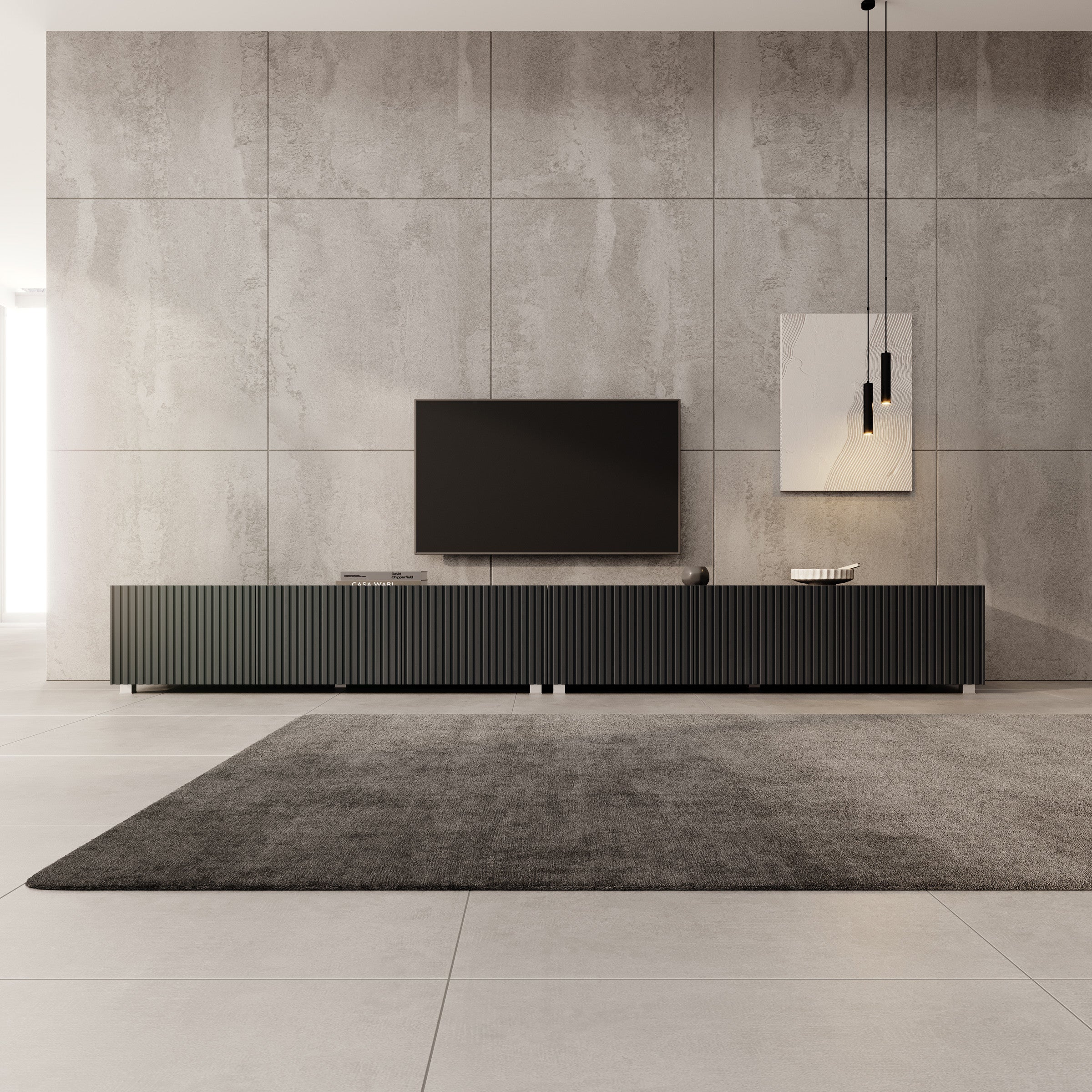 Kenderes - TV-Meubel - Zwart - 300x41x36 cm
