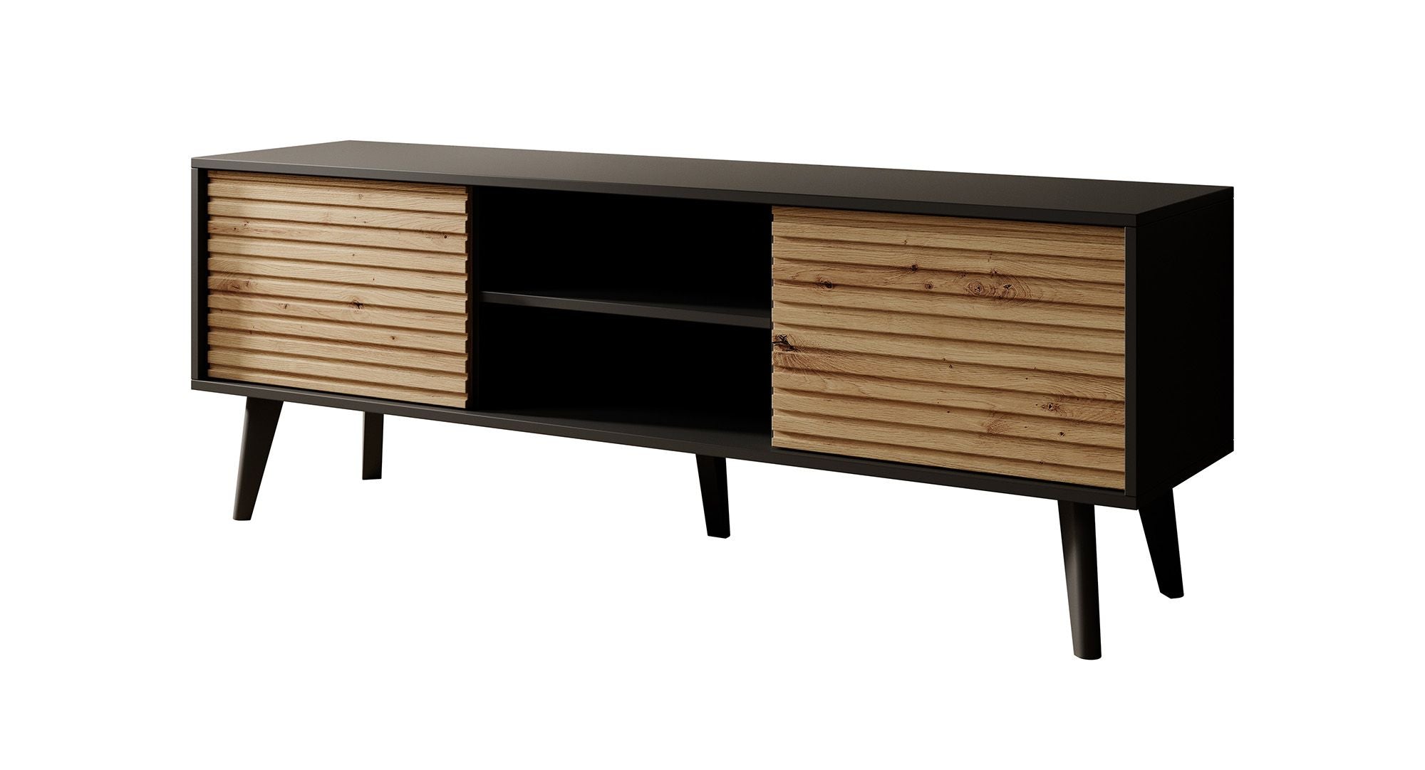 Palladium - TV-Meubel - Eiken/zwart - 154 cm