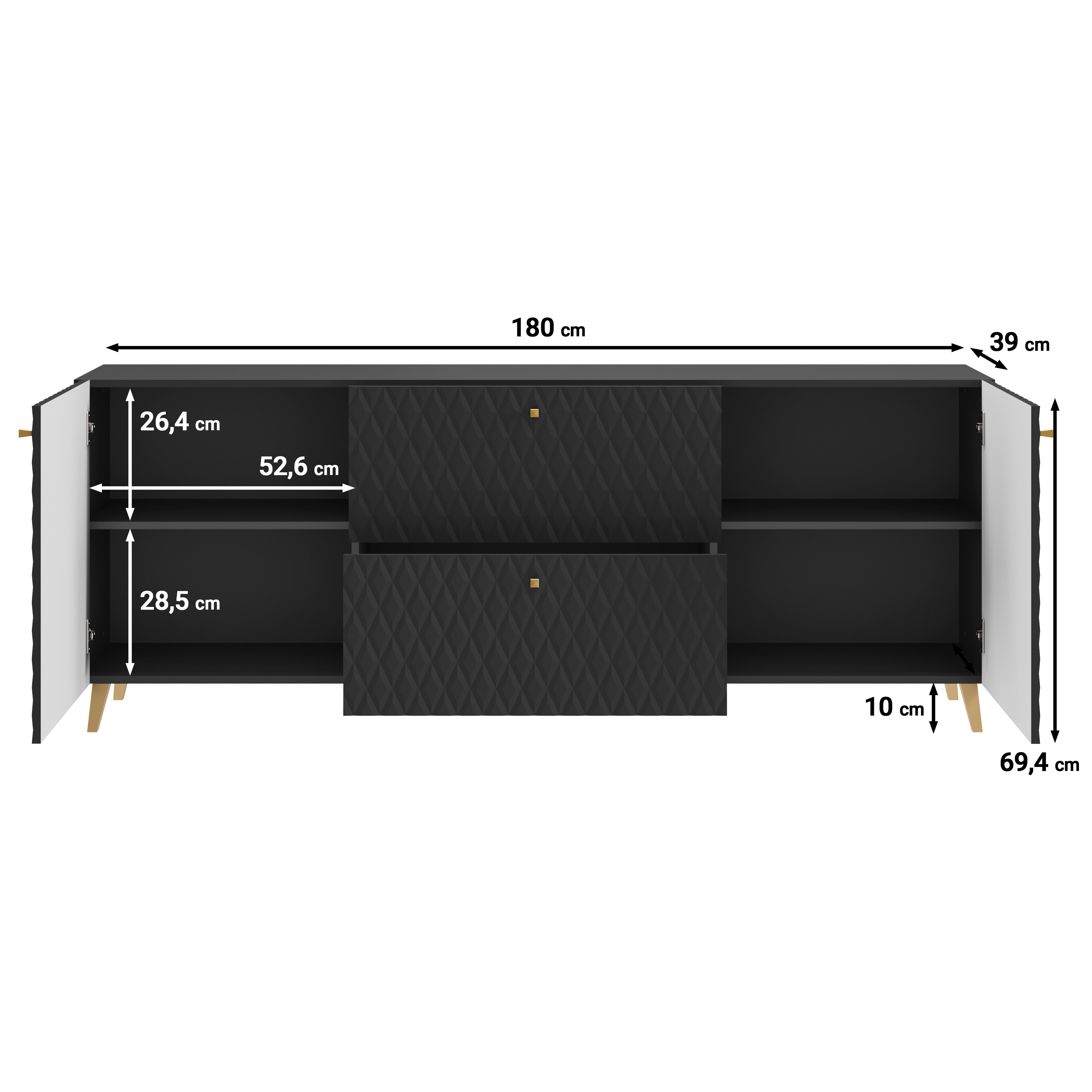 Pulse 2 - TV-Meubel - Zwart