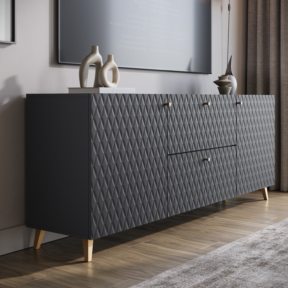 Pulse 2 - TV-Meubel - Zwart