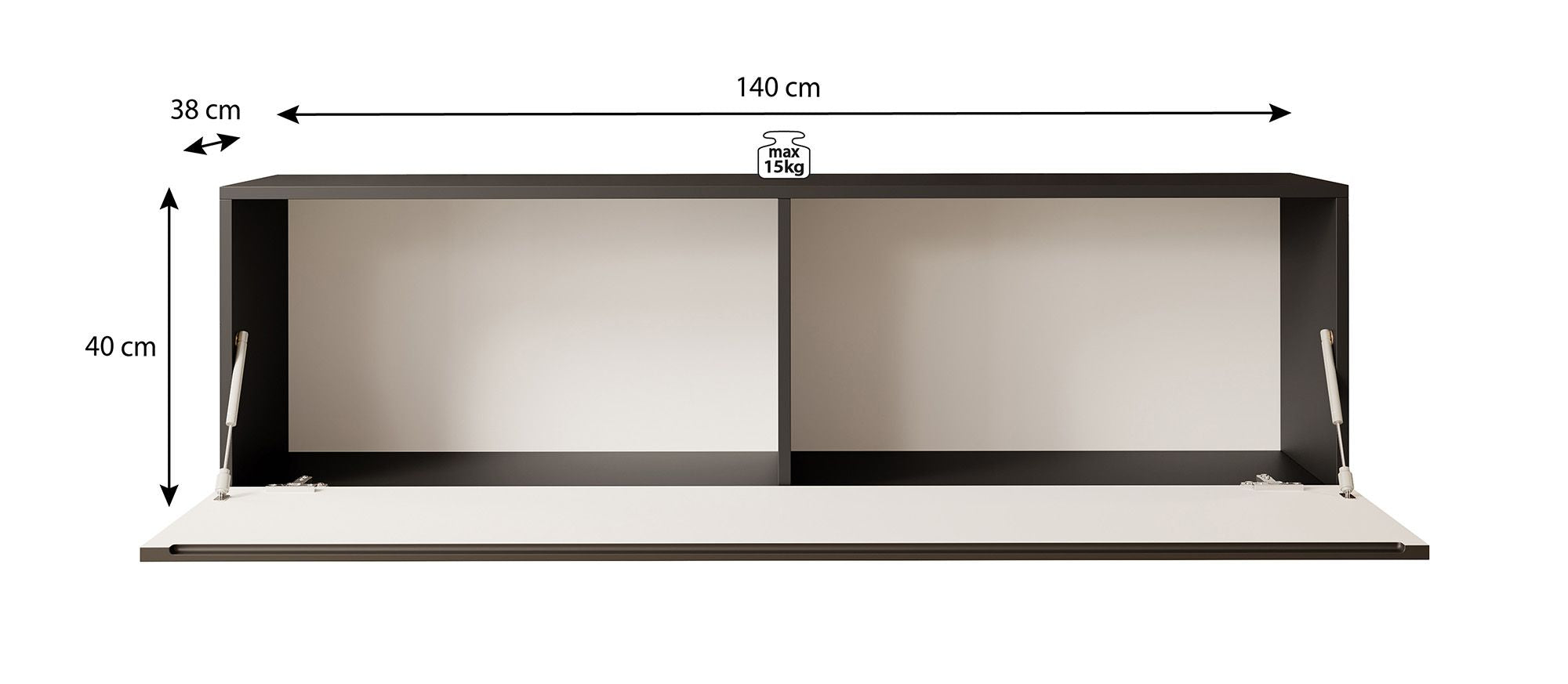 Venica - TV-Meubel - Mat zwart  - 140 cm