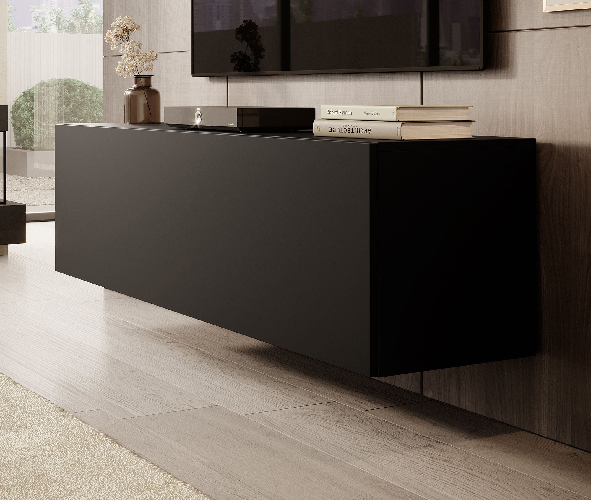 Venica - TV-Meubel - Mat zwart  - 140 cm
