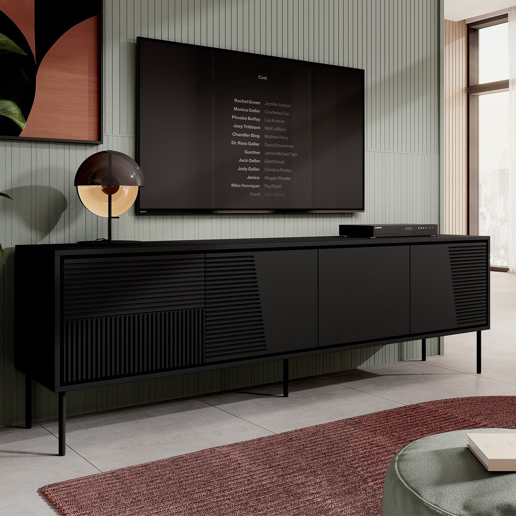 Blanes - TV-Meubel - Mat zwart