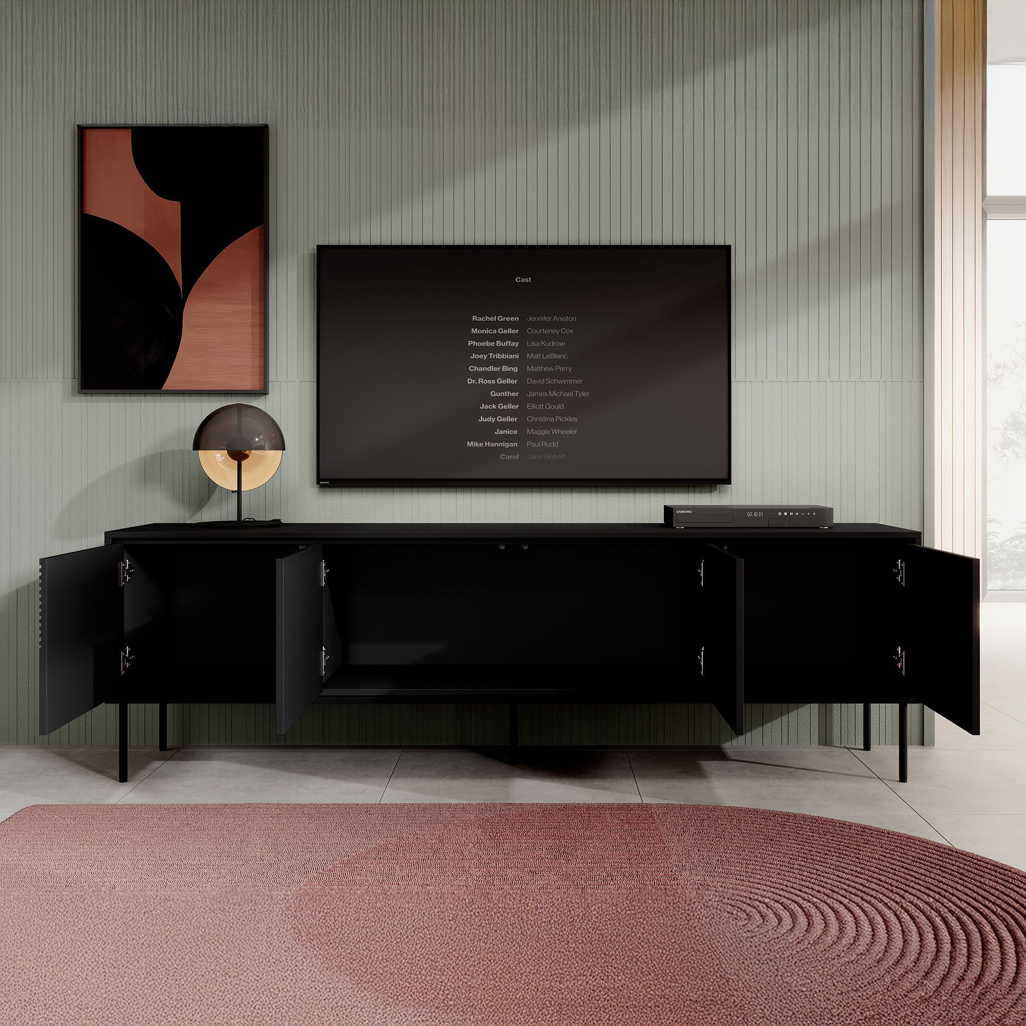 Blanes - TV-Meubel - Mat zwart