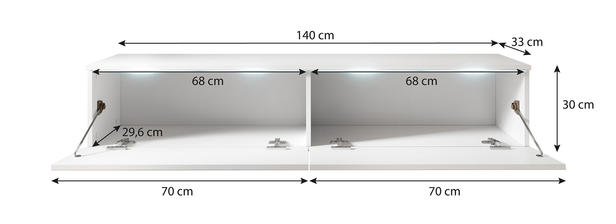 Dixon - TV-Meubel - Betonlook  - 140 cm