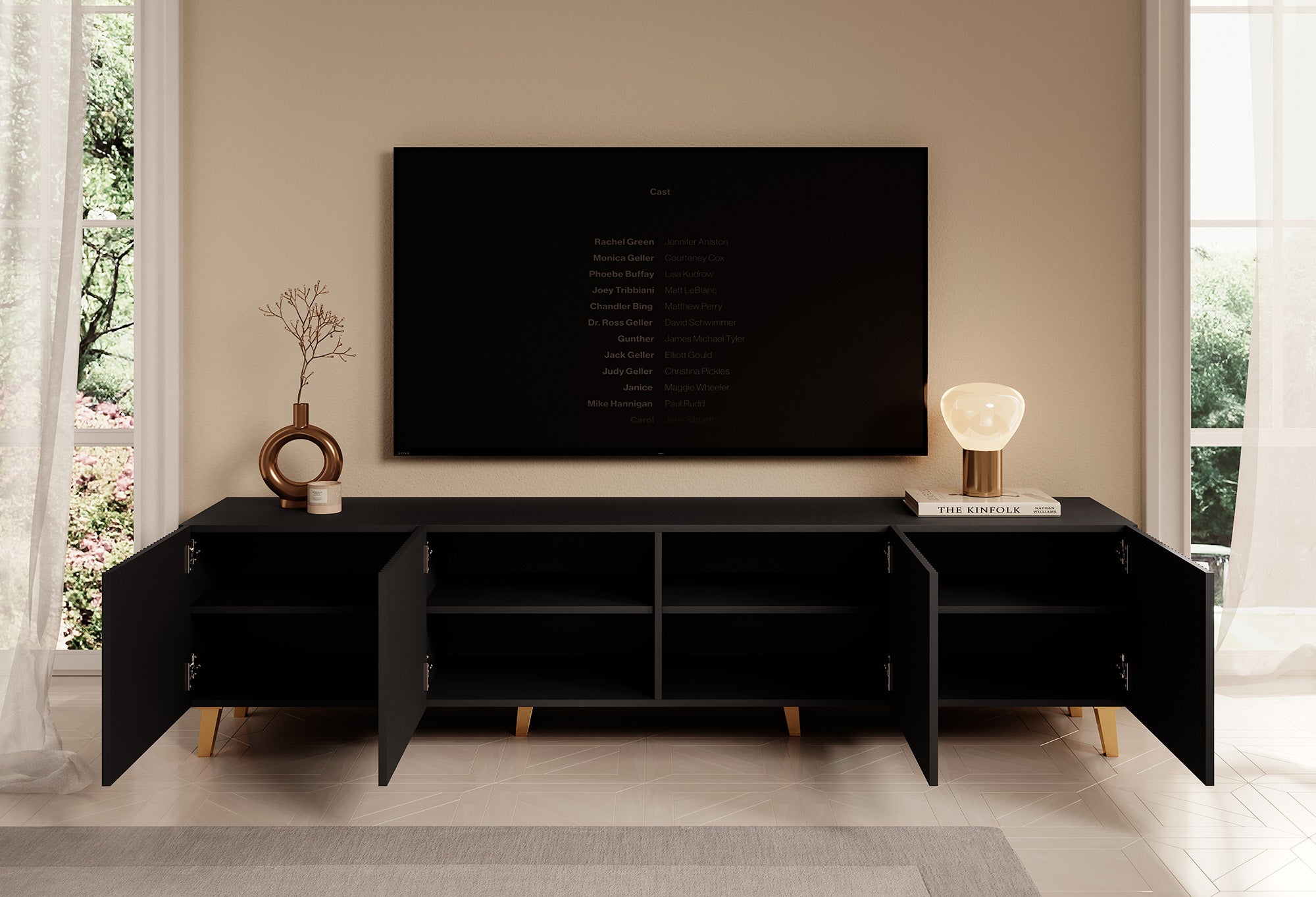 Palamos - TV-Meubel - Mat zwart