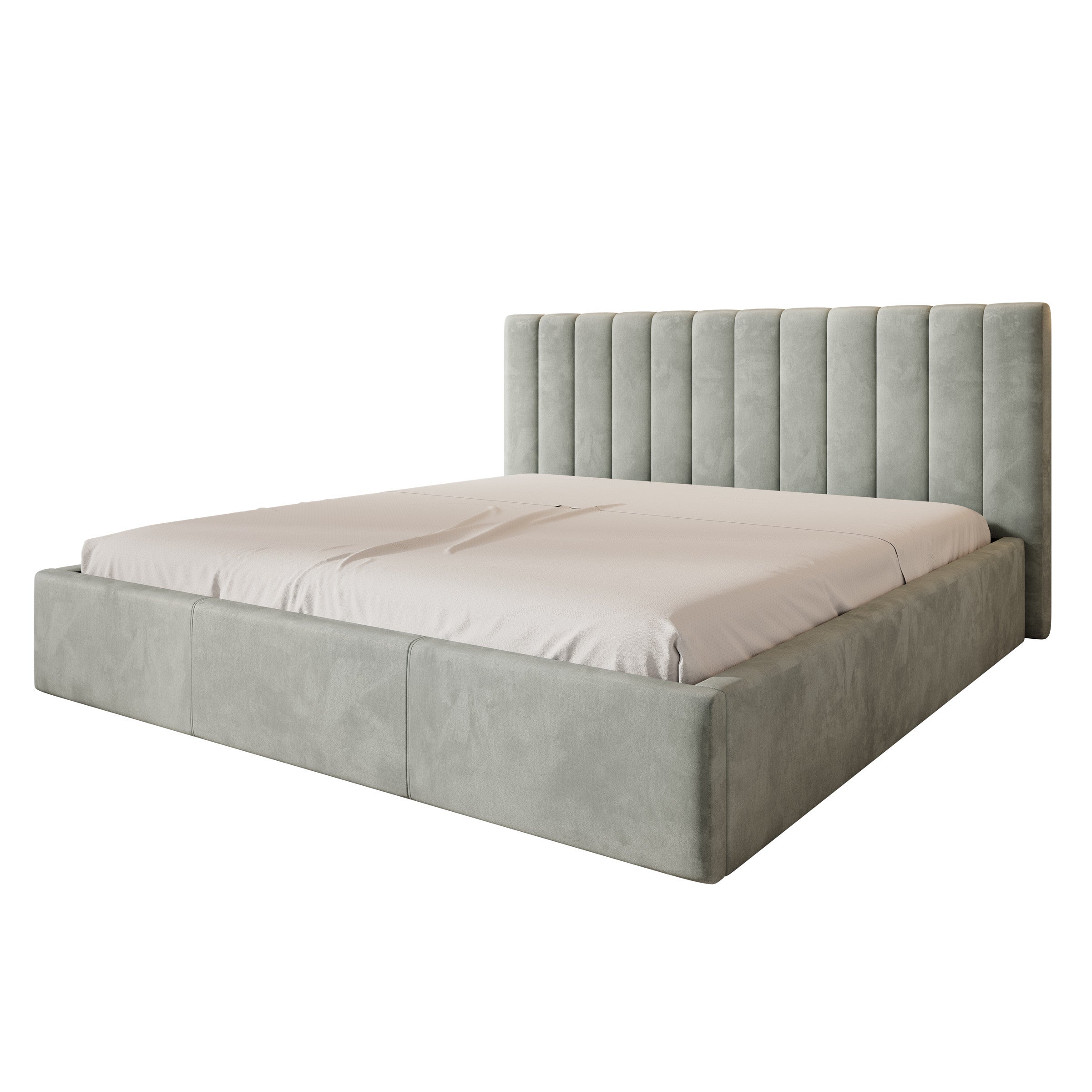 Chief - Tweepersoonsbed - Velvet grijs - 200x200 cm