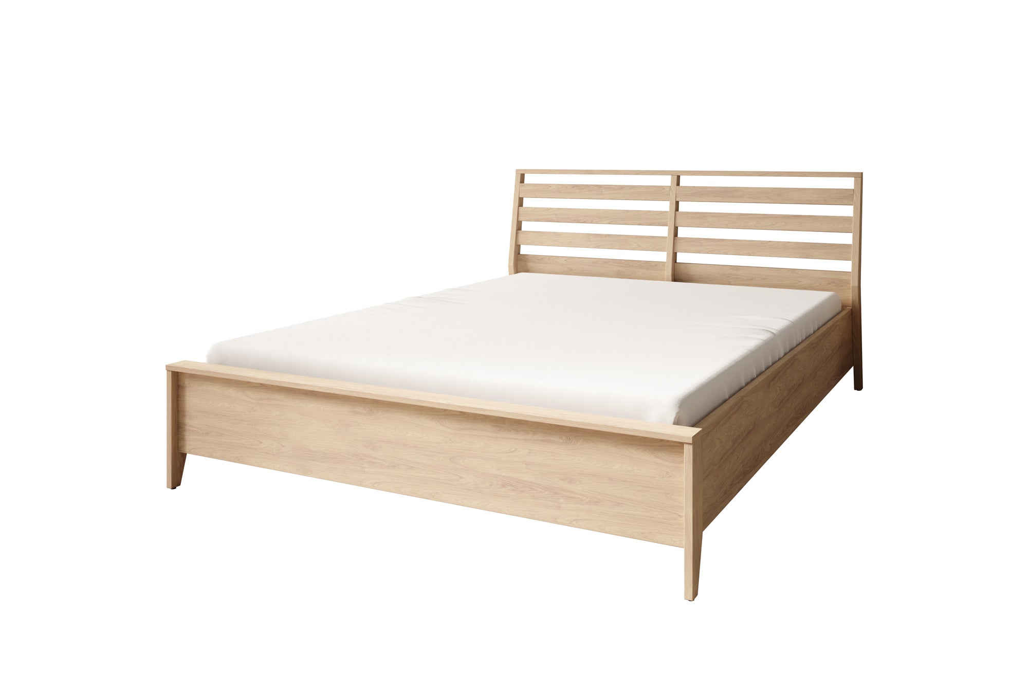Cody - Tweepersoonsbed met opbergruimte - Eiken - 160x200 cm
