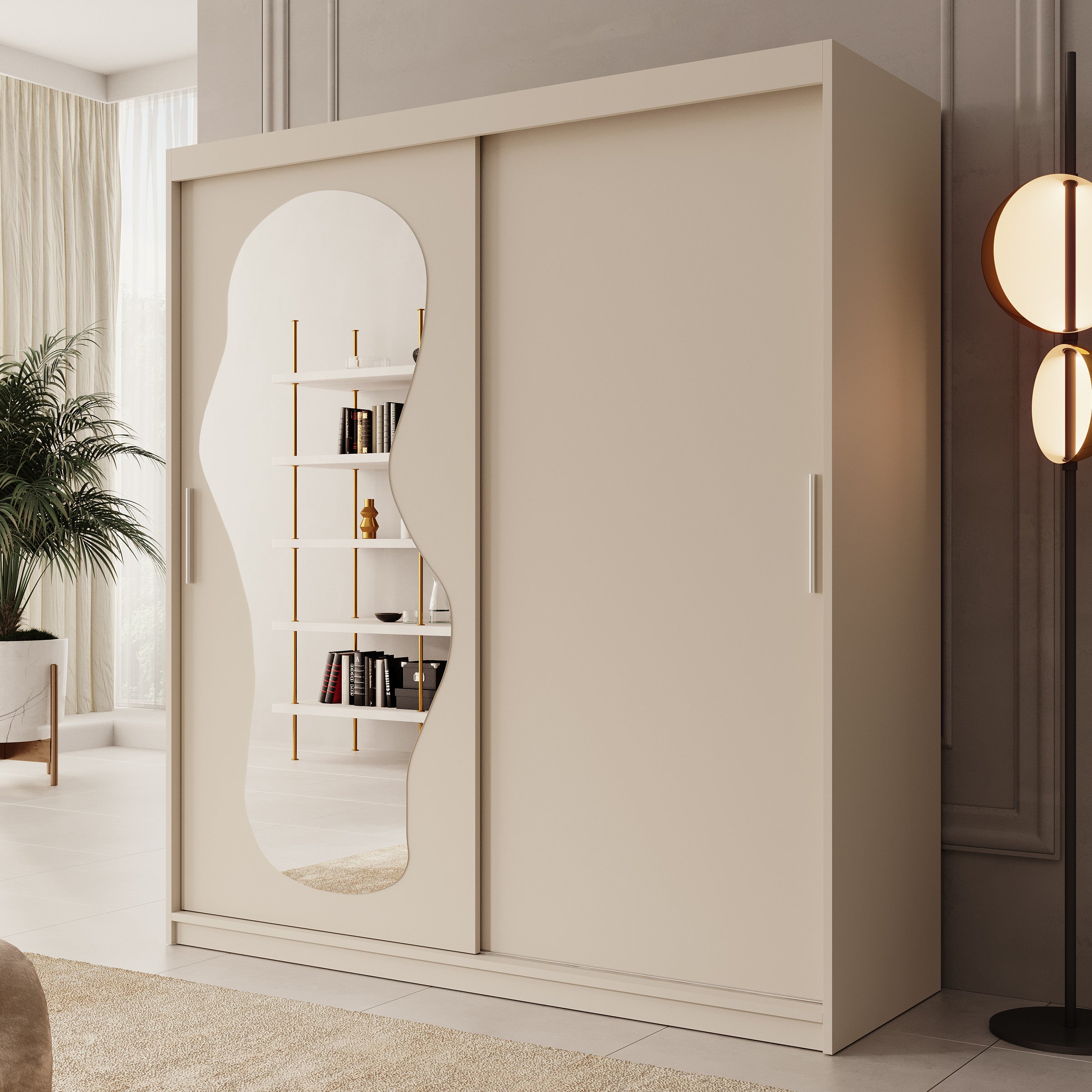 Ulysses - Kledingkast met schuifdeuren - Beige