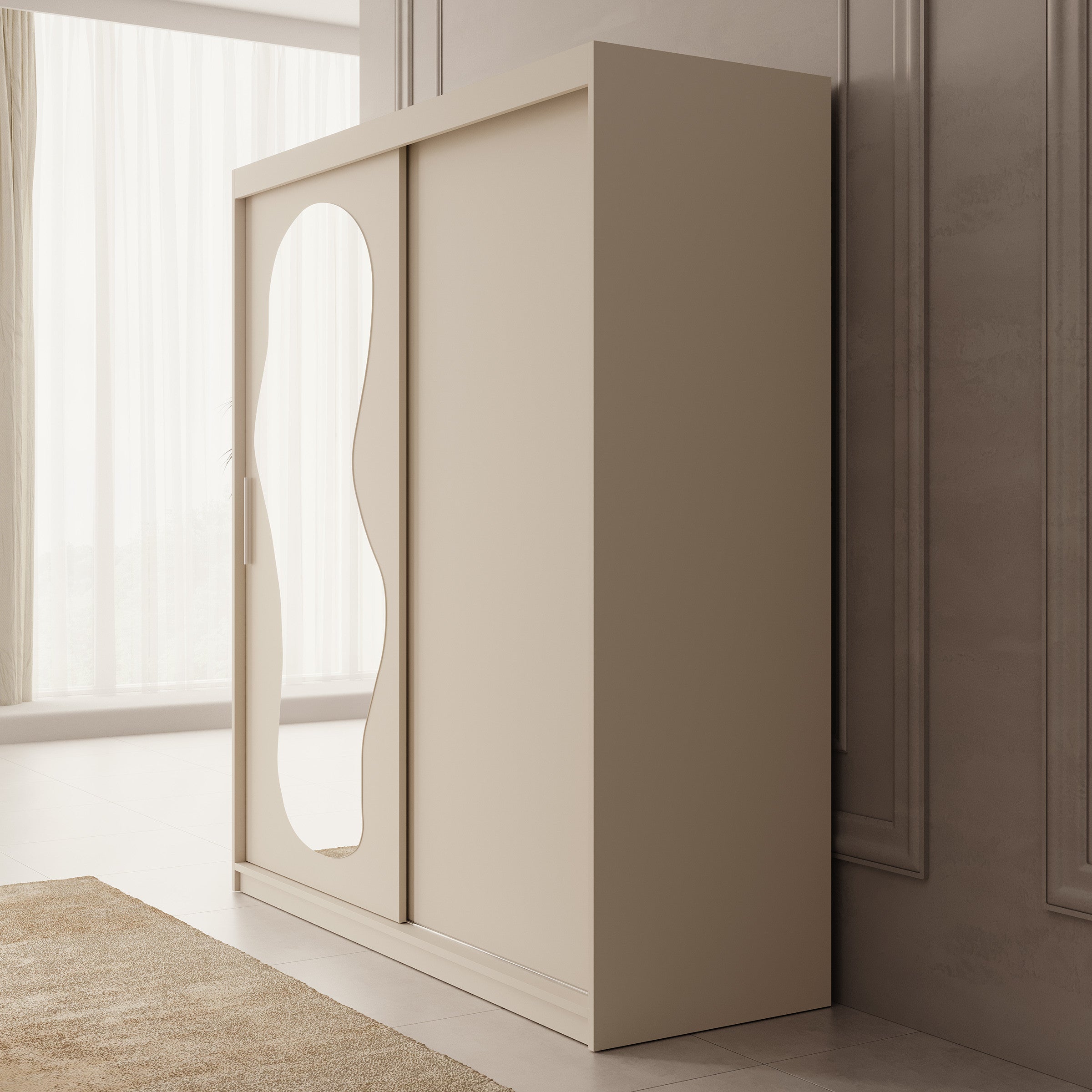 Ulysses - Kledingkast met schuifdeuren - Beige